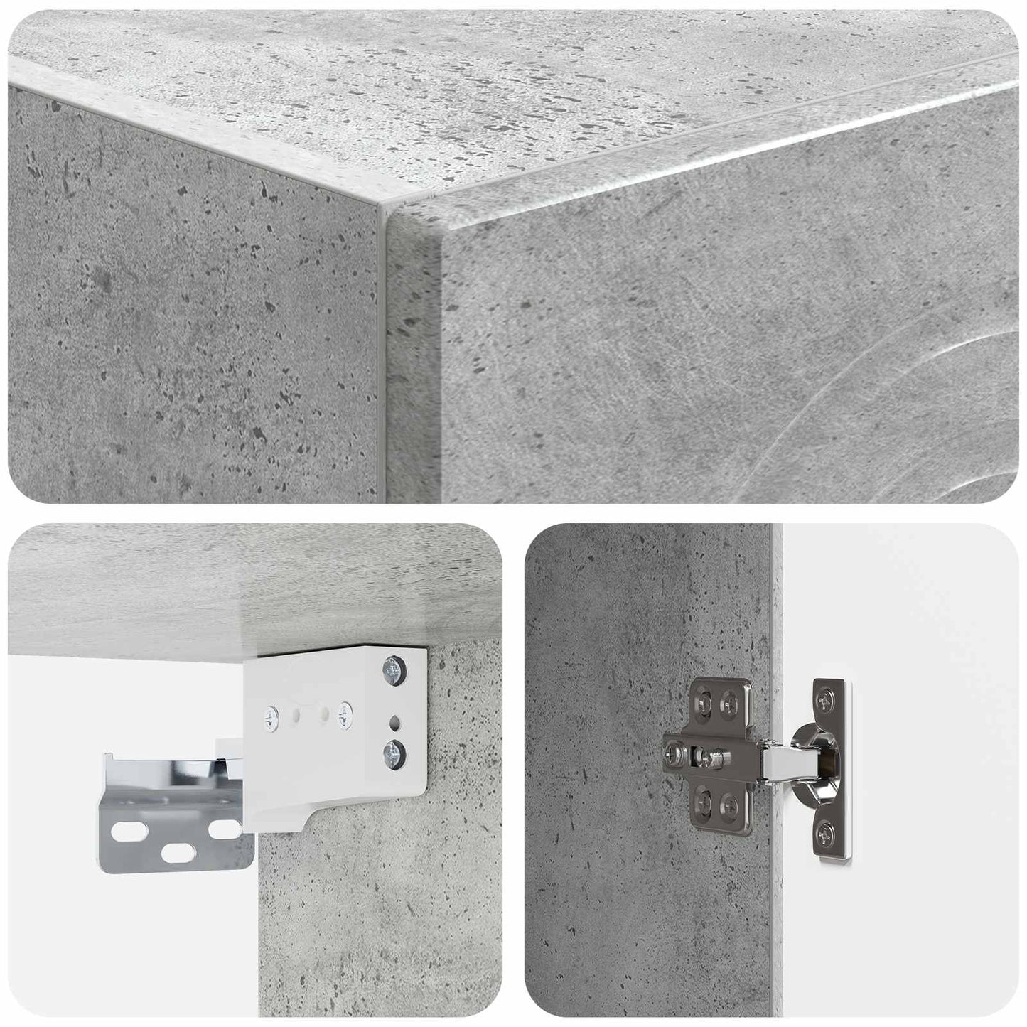 Kastenset 2 pcs Betongrijs Bewerkt hout is nu te koop bij PeponiXL, paradijselijk wonen!