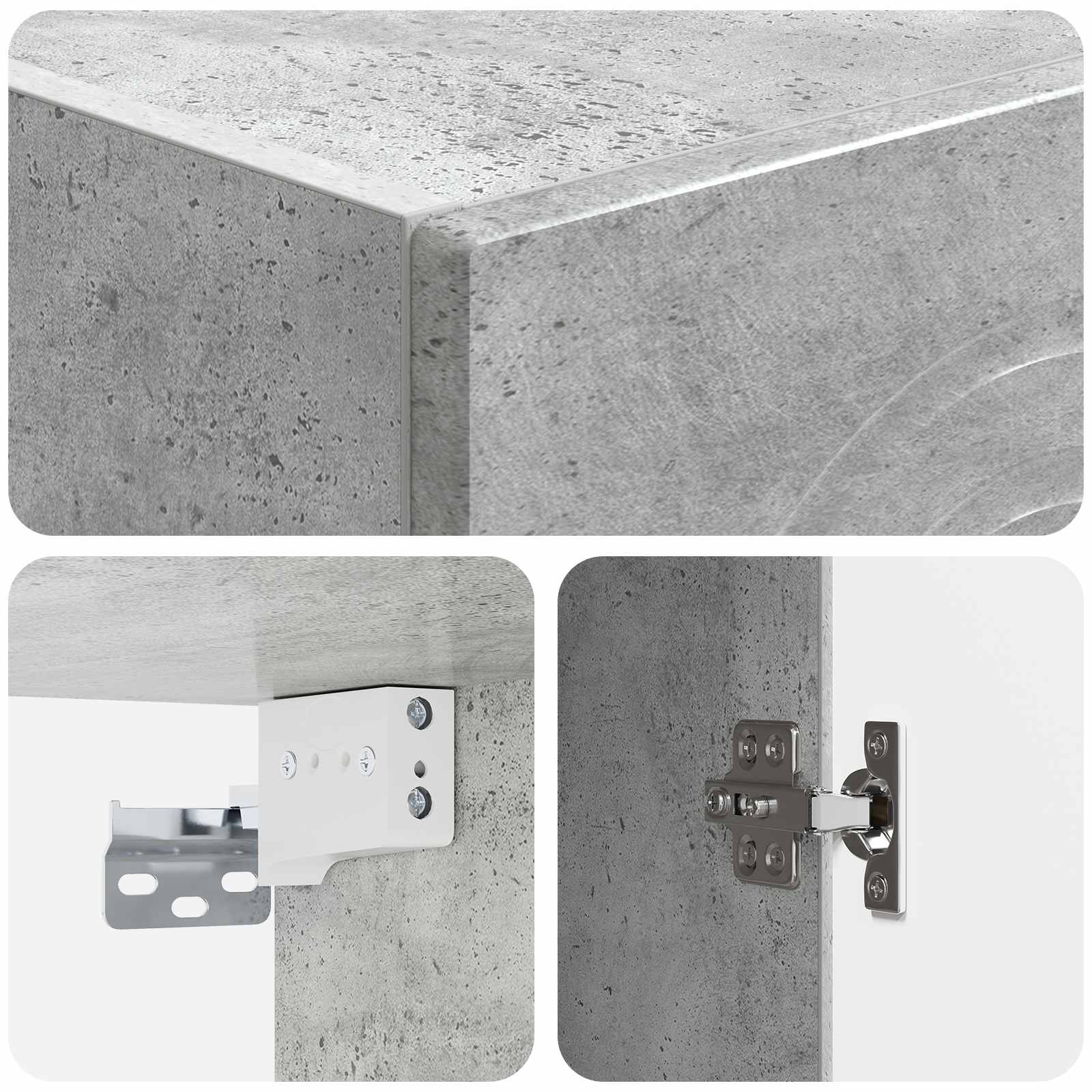 Kastenset 2 pcs Betongrijs Bewerkt hout is nu te koop bij PeponiXL, paradijselijk wonen!