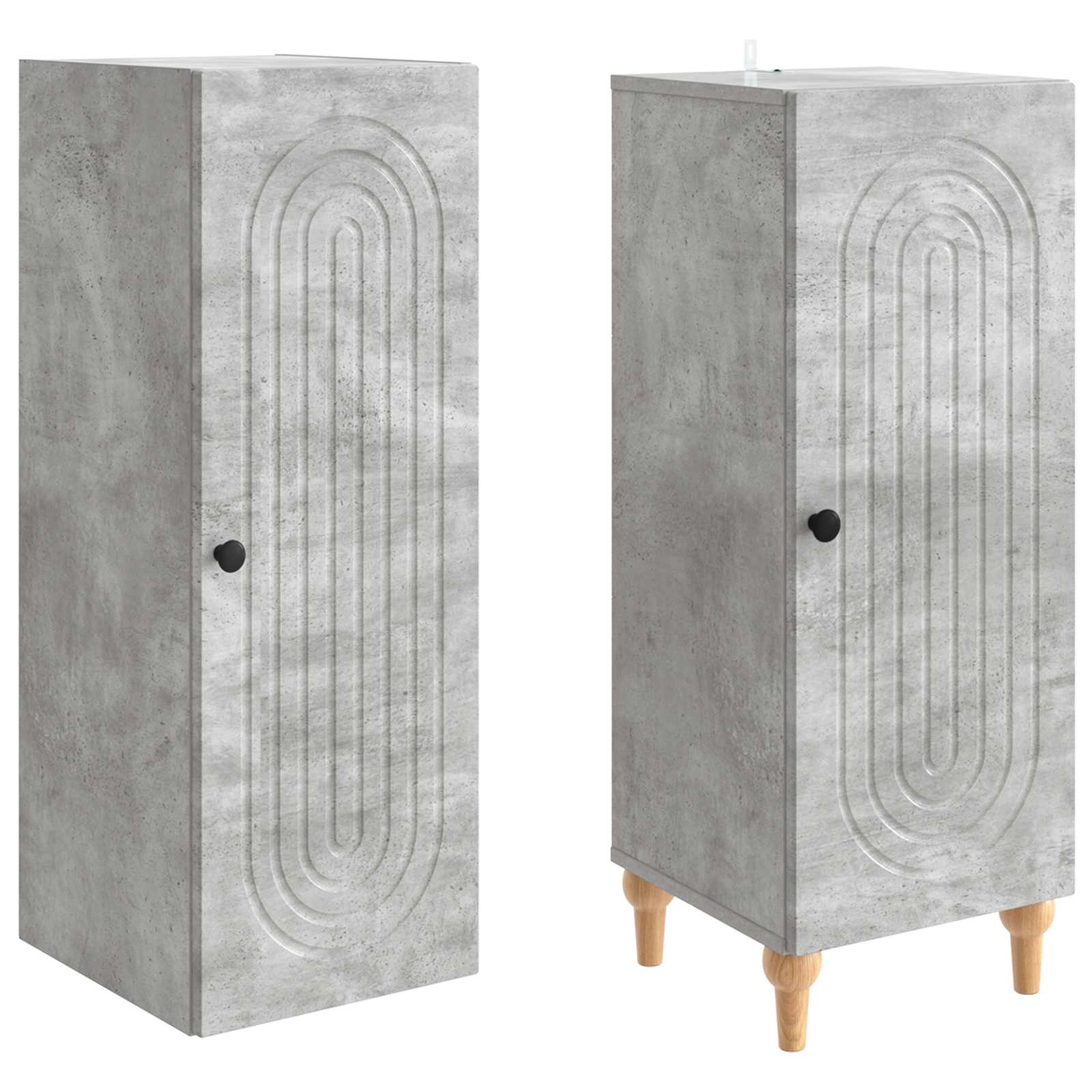 Kastenset 2 pcs Betongrijs Bewerkt hout is nu te koop bij PeponiXL, paradijselijk wonen!