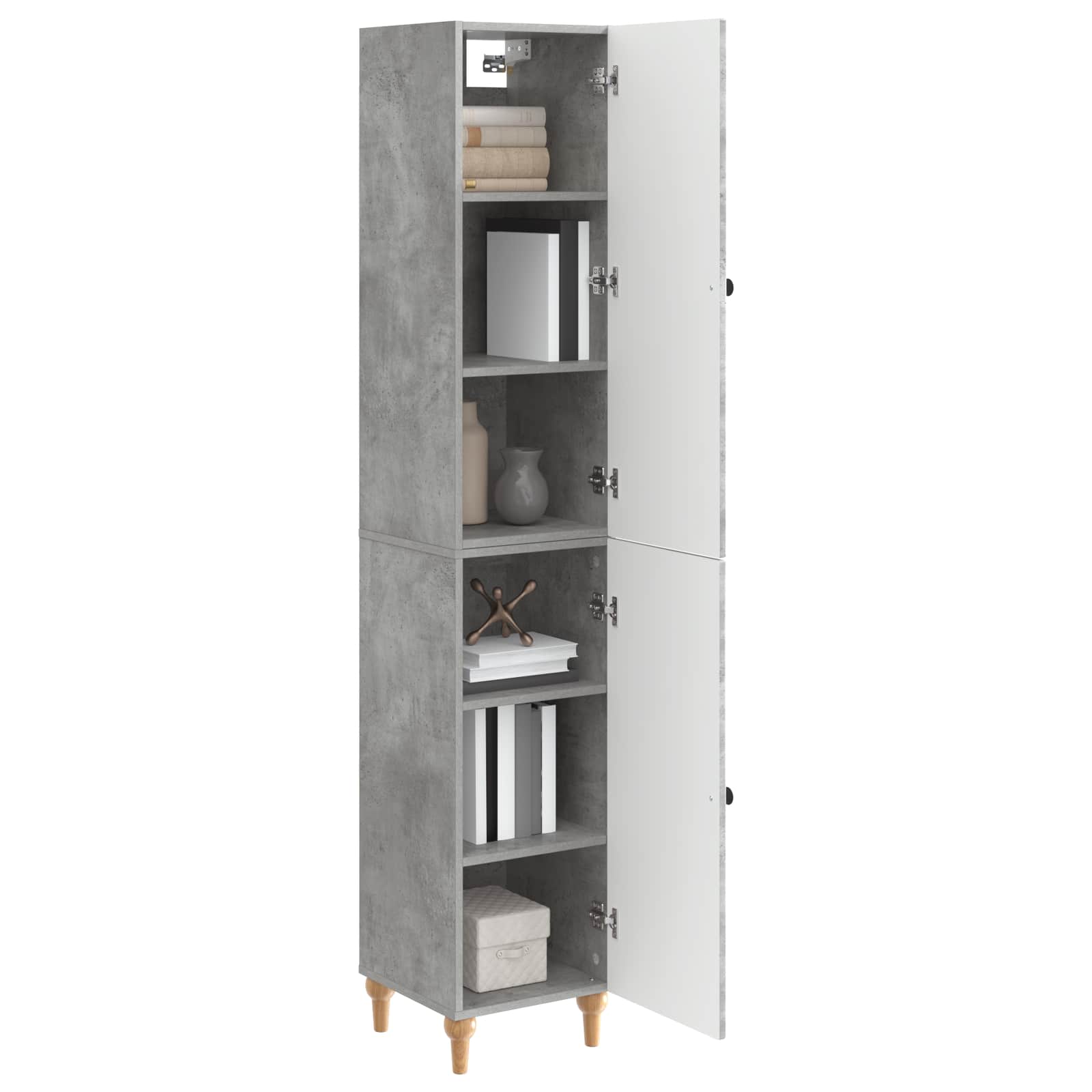 Kastenset 2 pcs Betongrijs Bewerkt hout is nu te koop bij PeponiXL, paradijselijk wonen!