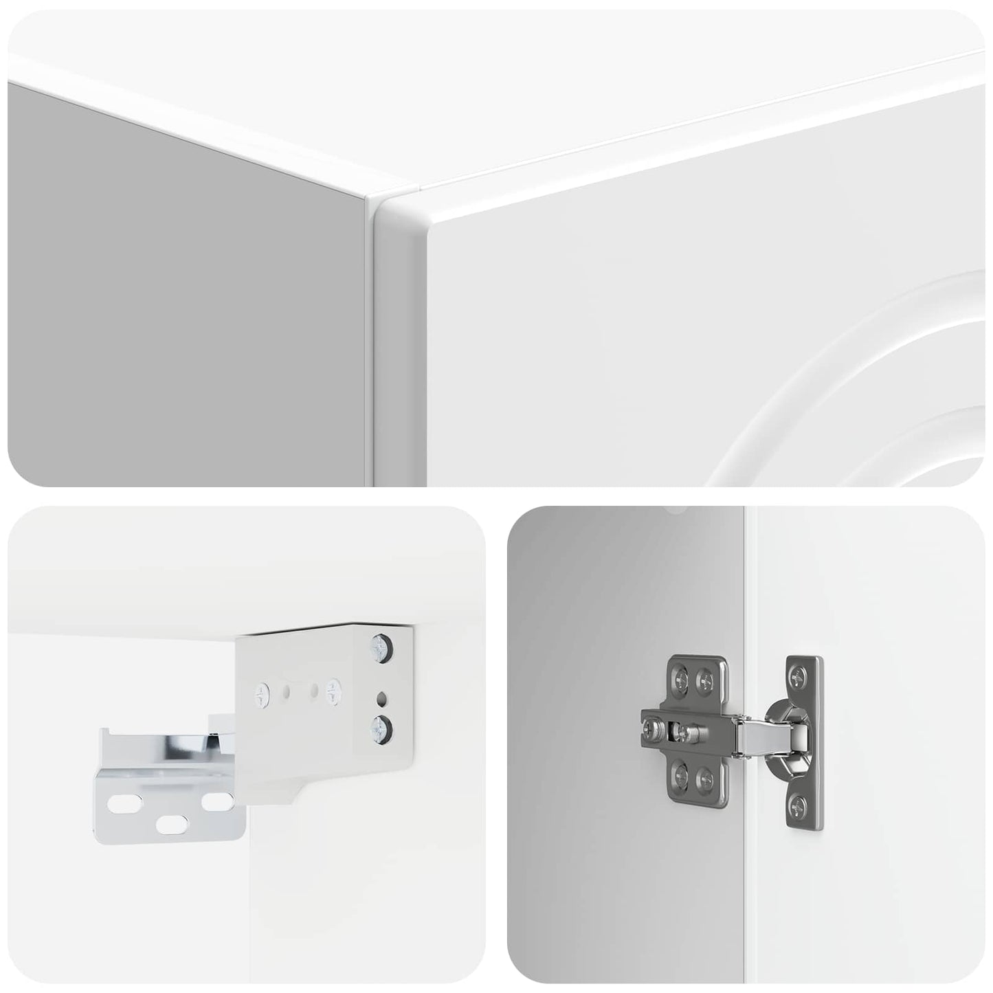 Kastenset 2 pcs Hoogglans Wit Bewerkt hout is nu te koop bij PeponiXL, paradijselijk wonen!