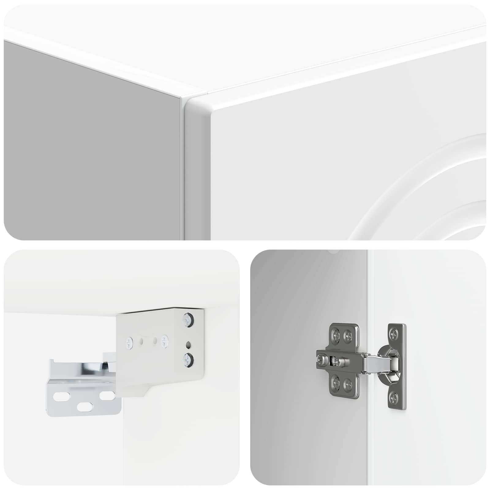 Kastenset 2 pcs Hoogglans Wit Bewerkt hout is nu te koop bij PeponiXL, paradijselijk wonen!