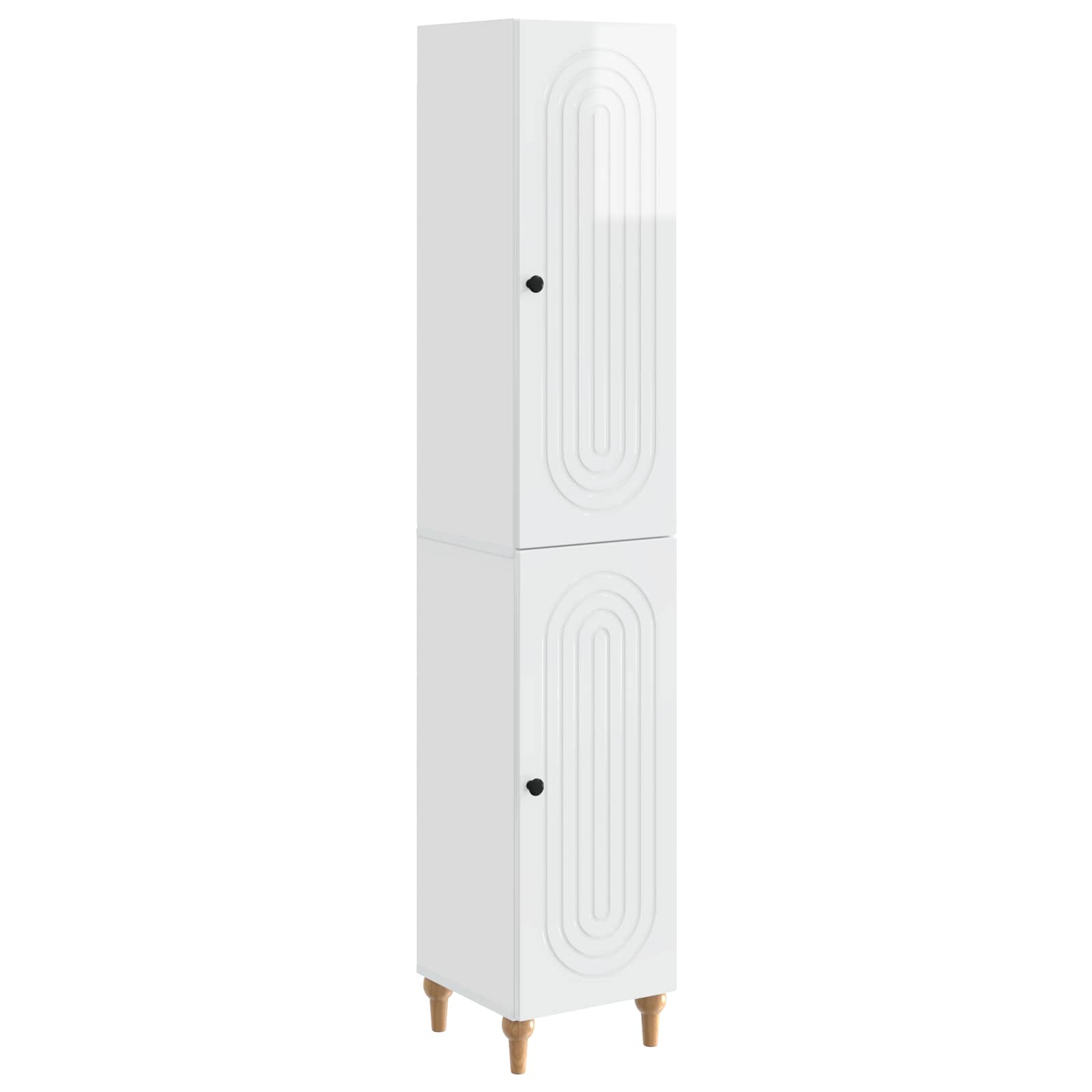 Kastenset 2 pcs Hoogglans Wit Bewerkt hout is nu te koop bij PeponiXL, paradijselijk wonen!