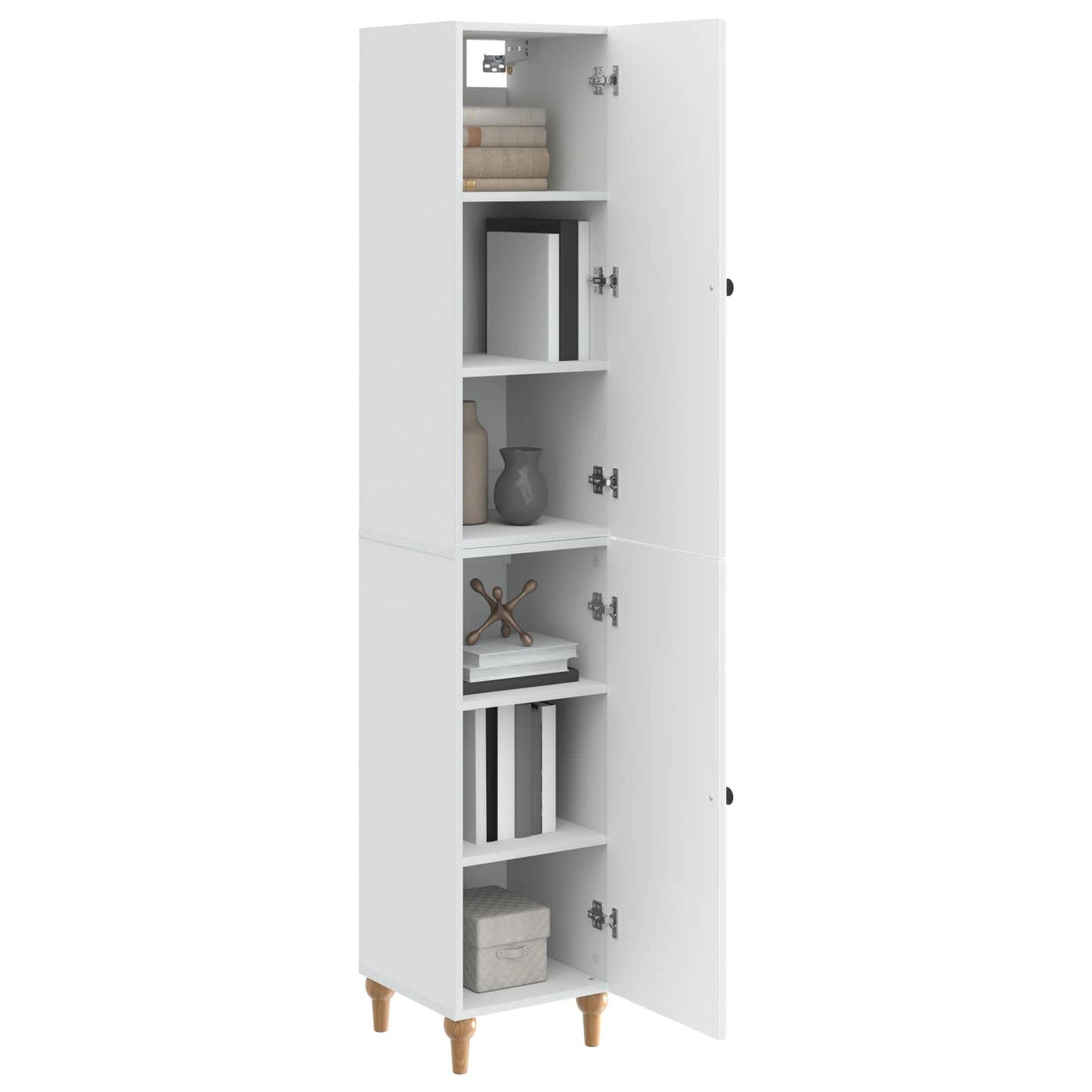 Kastenset 2 pcs Hoogglans Wit Bewerkt hout is nu te koop bij PeponiXL, paradijselijk wonen!