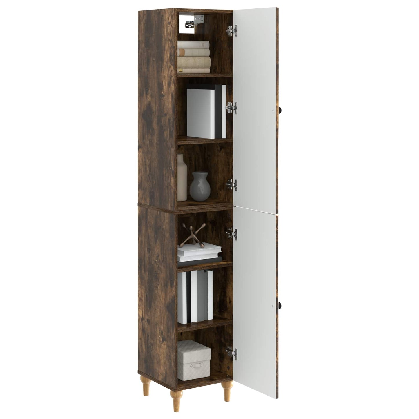 Kastenset 2 pcs Gerookt eiken Bewerkt hout is nu te koop bij PeponiXL, paradijselijk wonen!