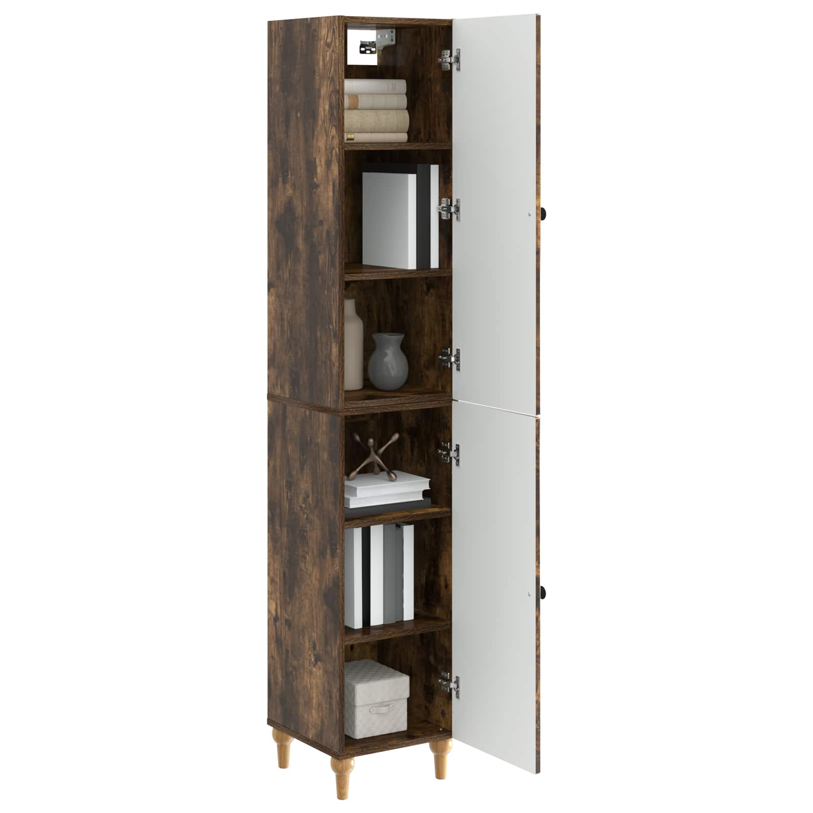 Kastenset 2 pcs Gerookt eiken Bewerkt hout is nu te koop bij PeponiXL, paradijselijk wonen!