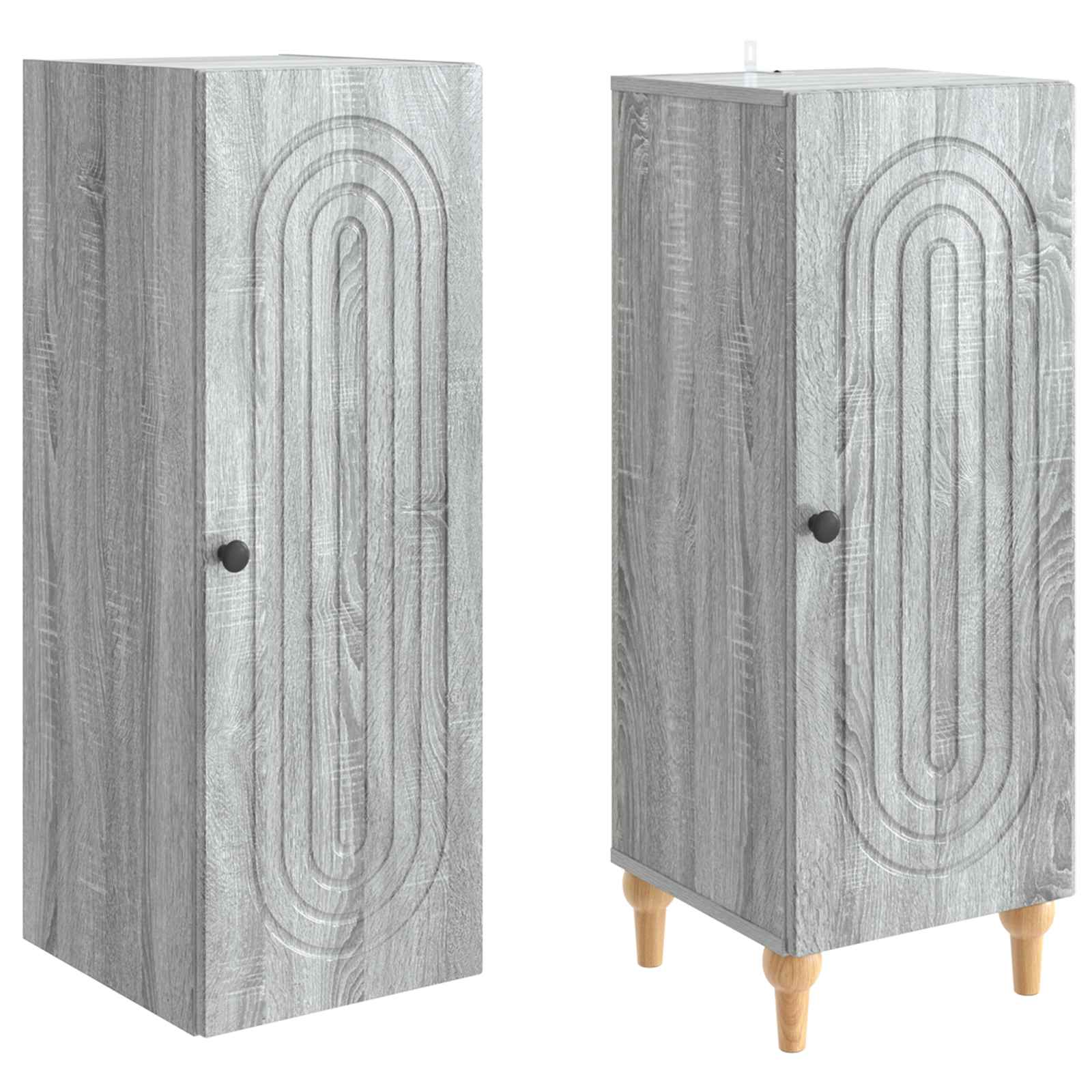 Kastenset 2 pcs Grijs Sonoma Bewerkt hout is nu te koop bij PeponiXL, paradijselijk wonen!