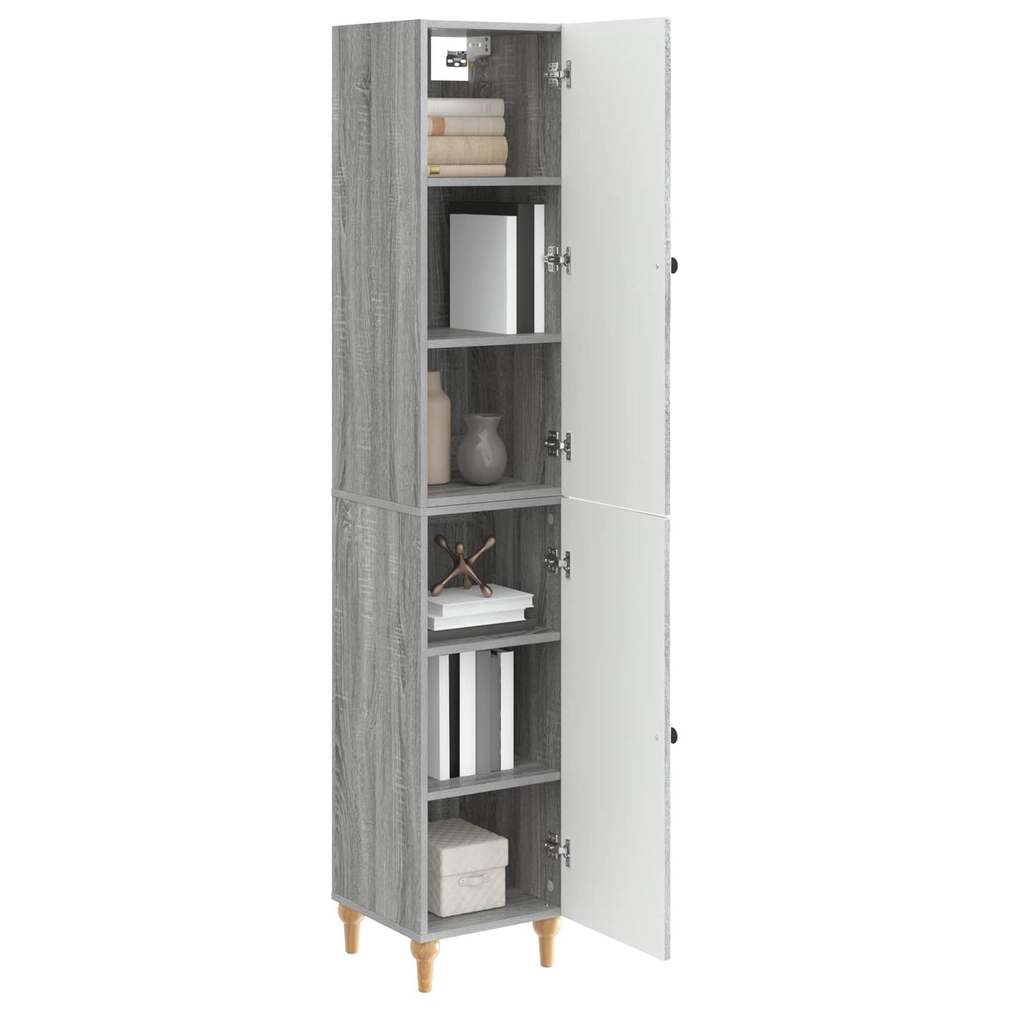 Kastenset 2 pcs Grijs Sonoma Bewerkt hout is nu te koop bij PeponiXL, paradijselijk wonen!