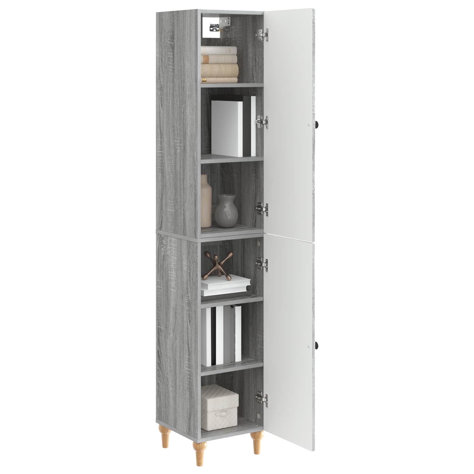 Kastenset 2 pcs Grijs Sonoma Bewerkt hout is nu te koop bij PeponiXL, paradijselijk wonen!