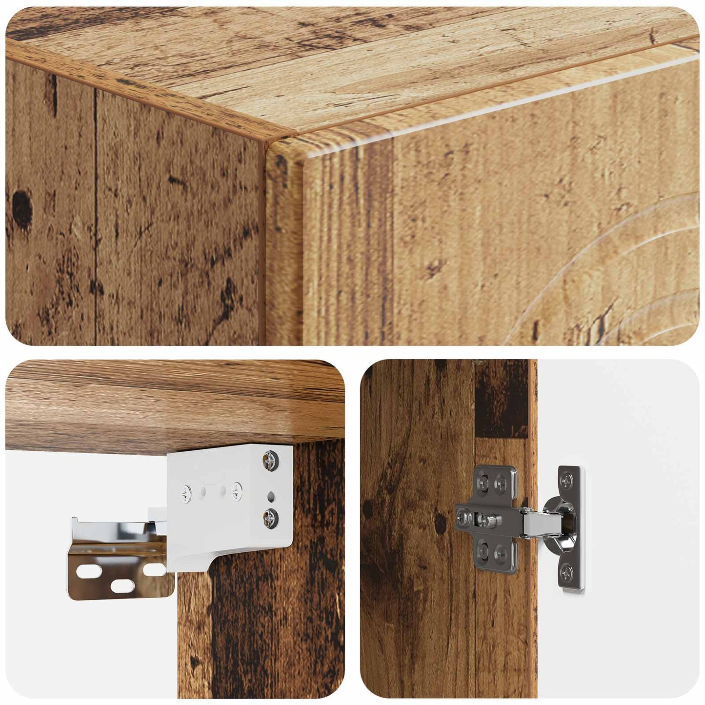 Kastenset 2 pcs Oud hout Bewerkt hout is nu te koop bij PeponiXL, paradijselijk wonen!