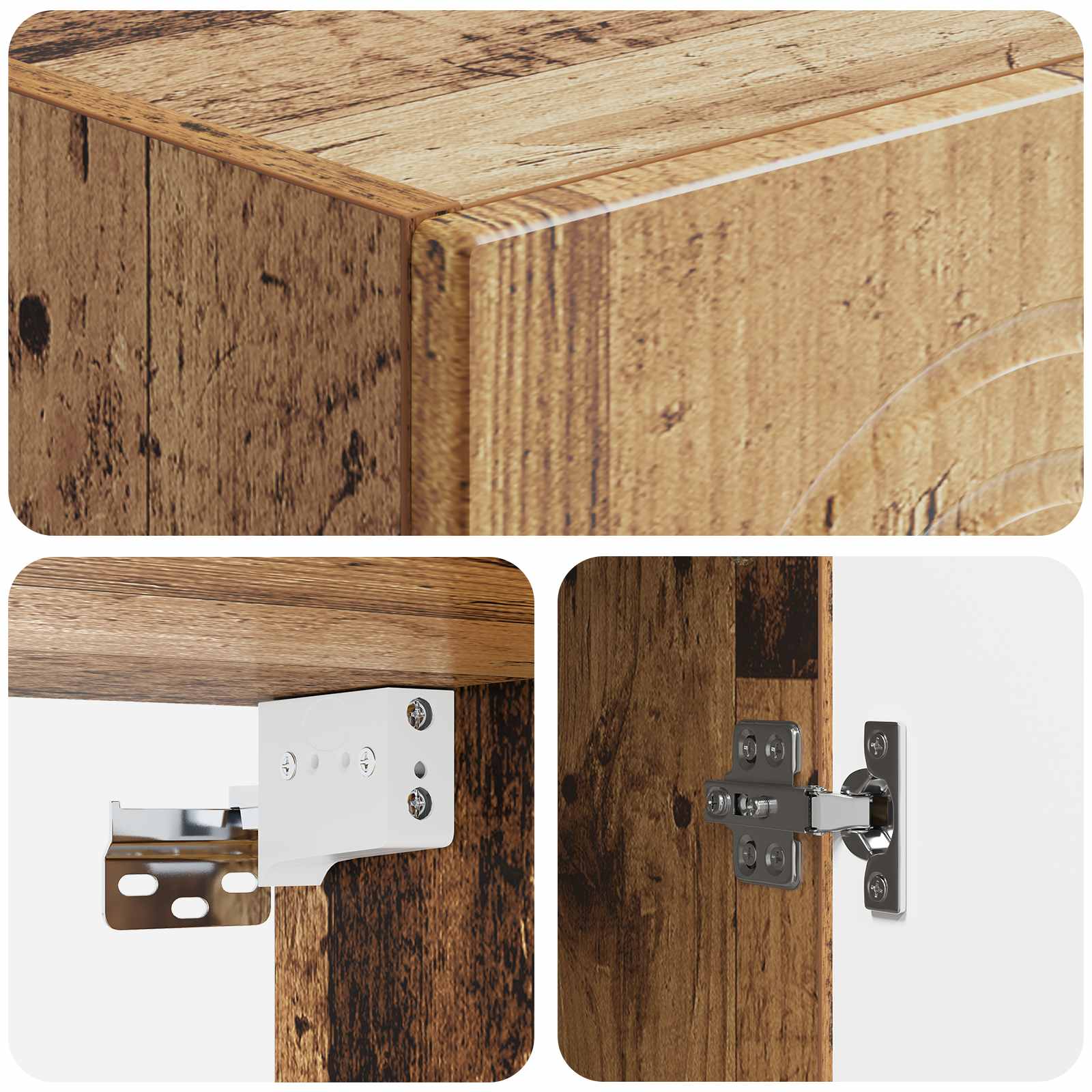 Kastenset 2 pcs Oud hout Bewerkt hout is nu te koop bij PeponiXL, paradijselijk wonen!