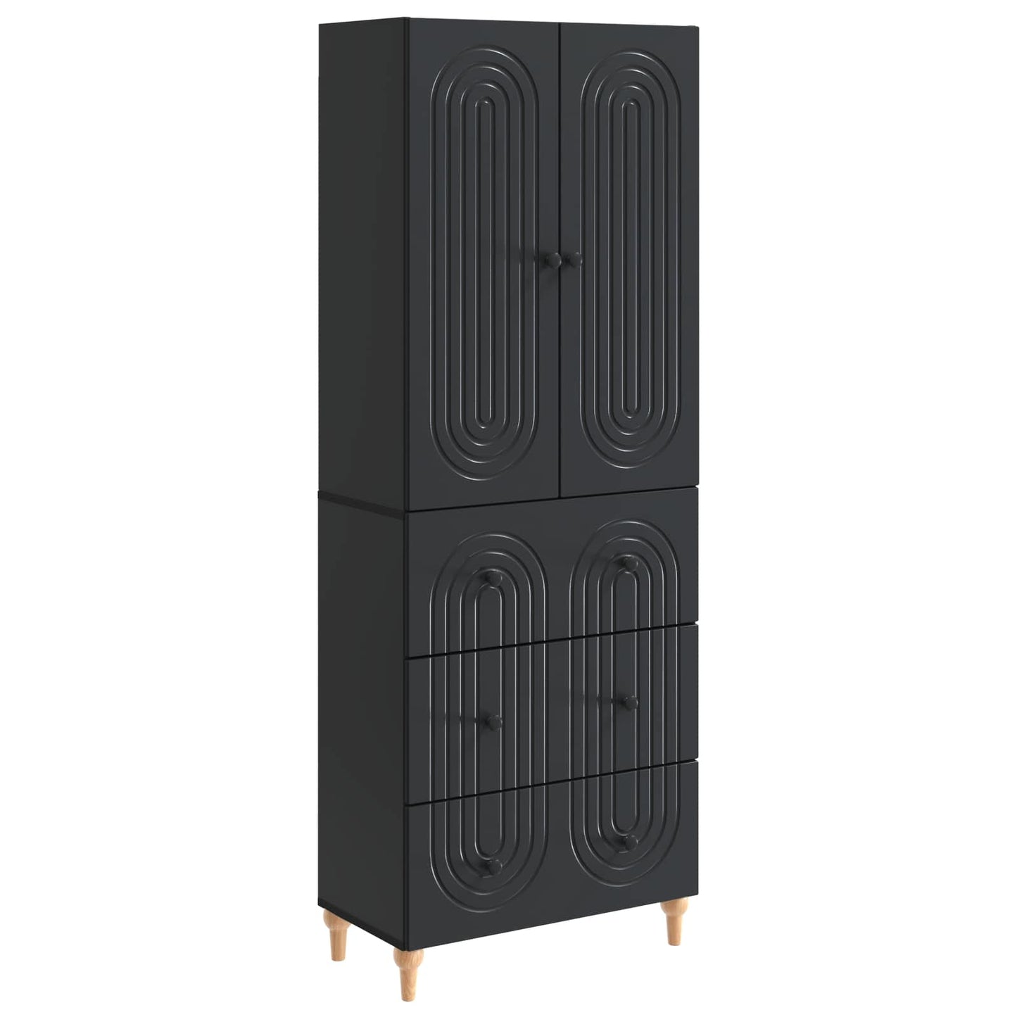Kastenset 2 pcs 66 x 34,5 x 90 cm Bewerkt hout is nu te koop bij PeponiXL, paradijselijk wonen!