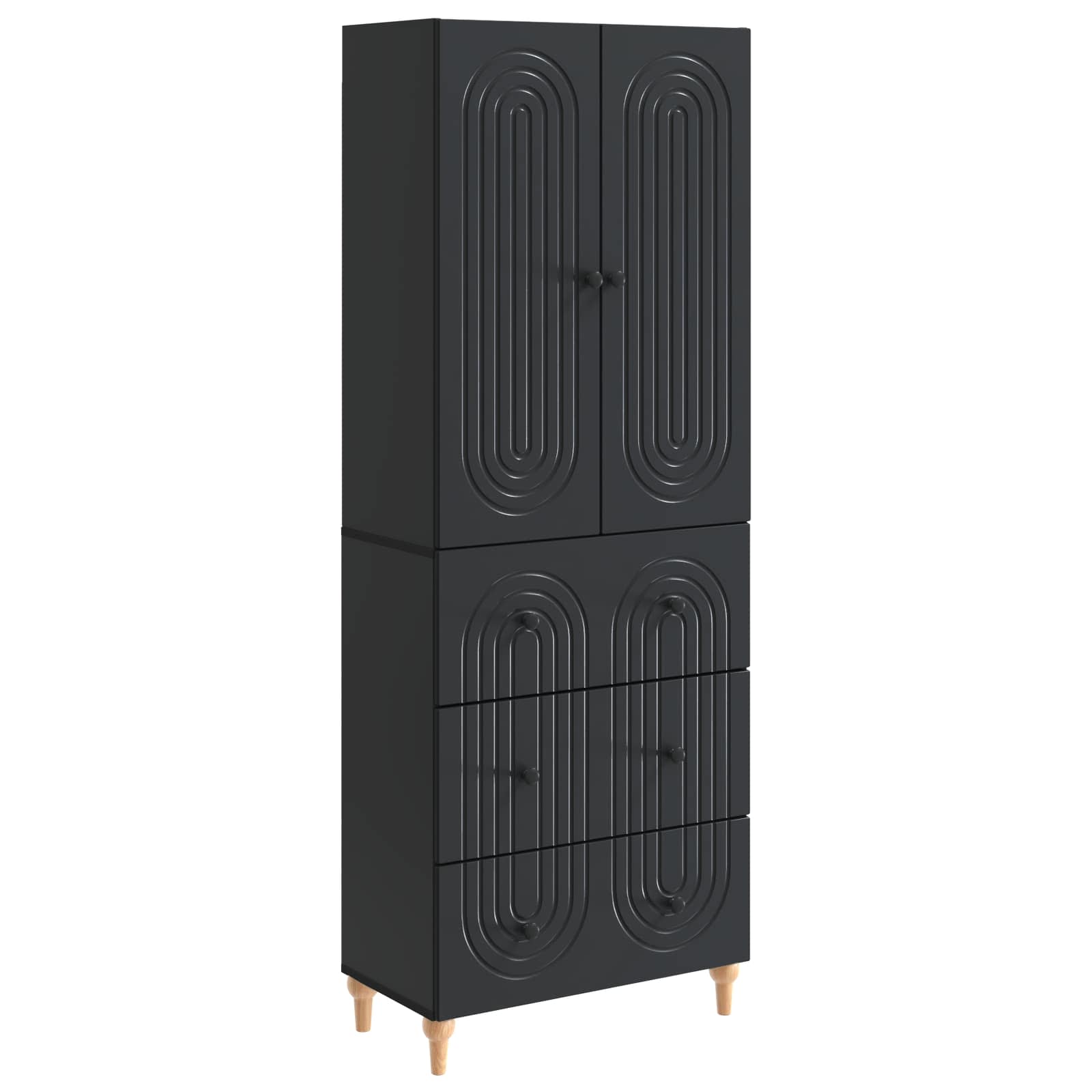 Kastenset 2 pcs 66 x 34,5 x 90 cm Bewerkt hout is nu te koop bij PeponiXL, paradijselijk wonen!