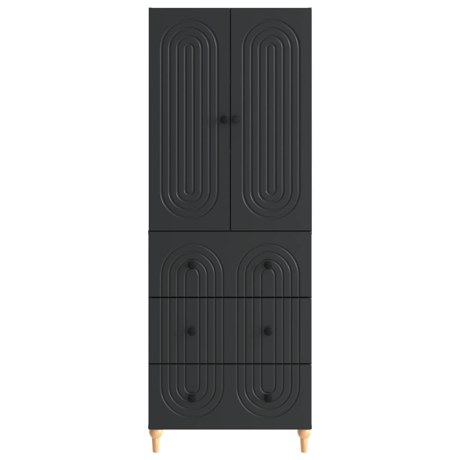 Kastenset 2 pcs 66 x 34,5 x 90 cm Bewerkt hout is nu te koop bij PeponiXL, paradijselijk wonen!