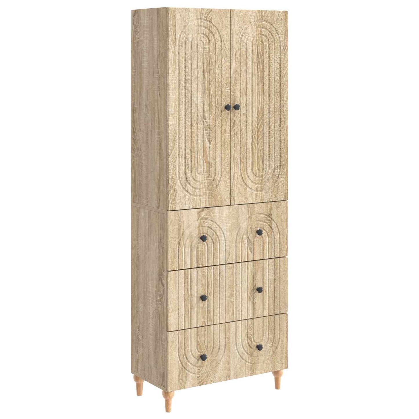 Kastenset 2 pcs 66 x 34,5 x 90 cm Bewerkt hout is nu te koop bij PeponiXL, paradijselijk wonen!