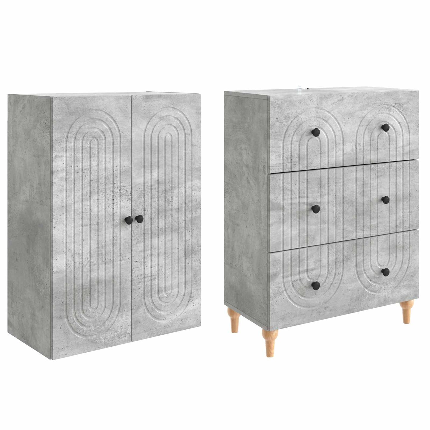 Kastenset 2 pcs 66 x 34,5 x 90 cm Bewerkt hout is nu te koop bij PeponiXL, paradijselijk wonen!