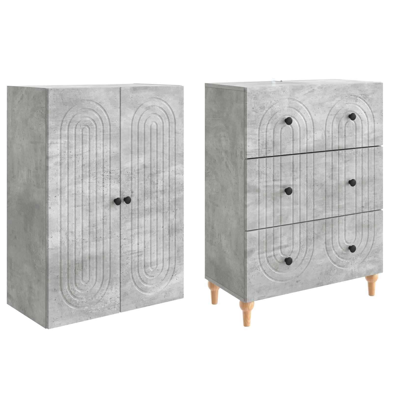 Kastenset 2 pcs 66 x 34,5 x 90 cm Bewerkt hout is nu te koop bij PeponiXL, paradijselijk wonen!