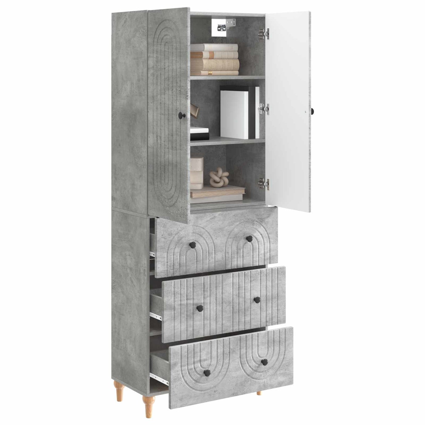 Kastenset 2 pcs 66 x 34,5 x 90 cm Bewerkt hout is nu te koop bij PeponiXL, paradijselijk wonen!
