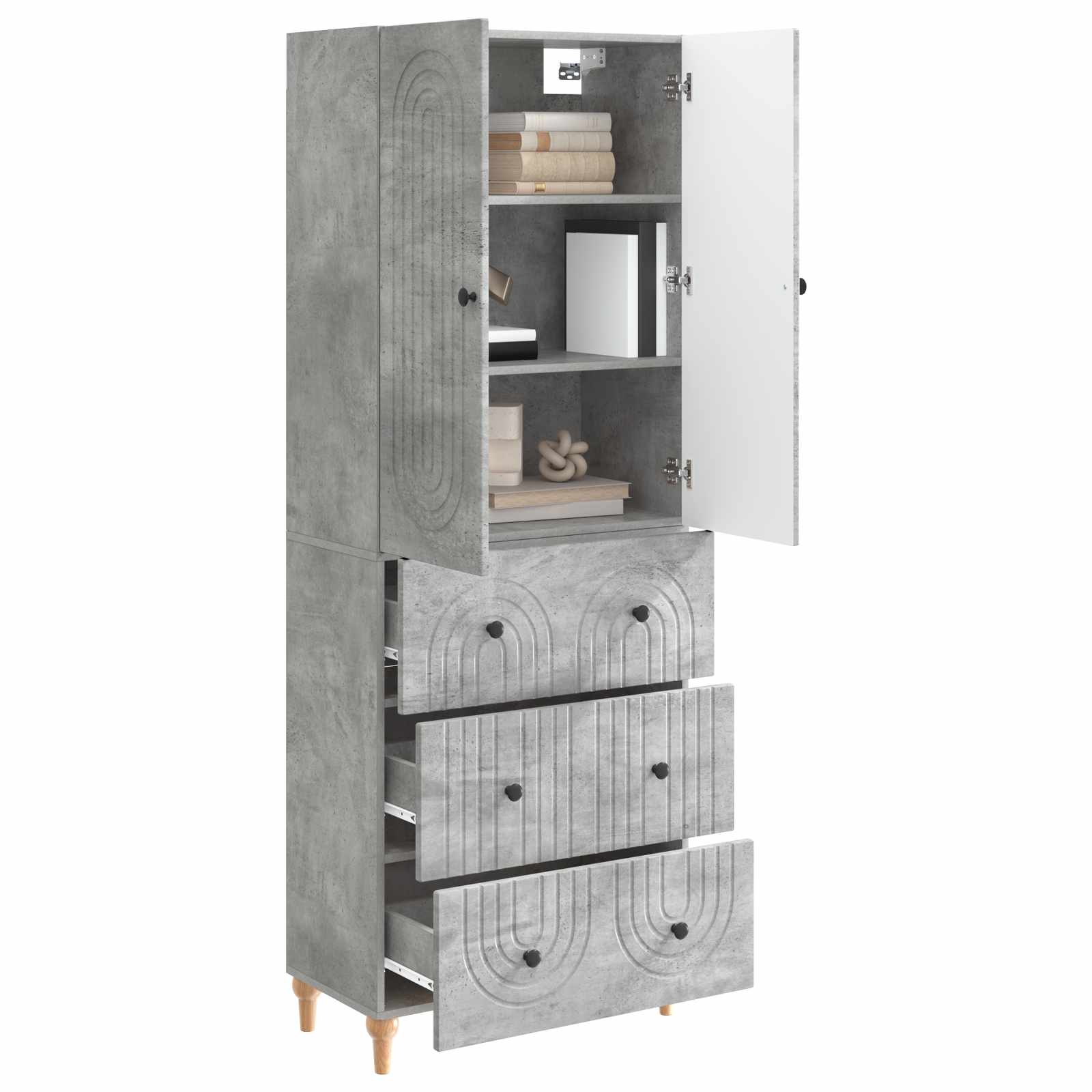 Kastenset 2 pcs 66 x 34,5 x 90 cm Bewerkt hout is nu te koop bij PeponiXL, paradijselijk wonen!