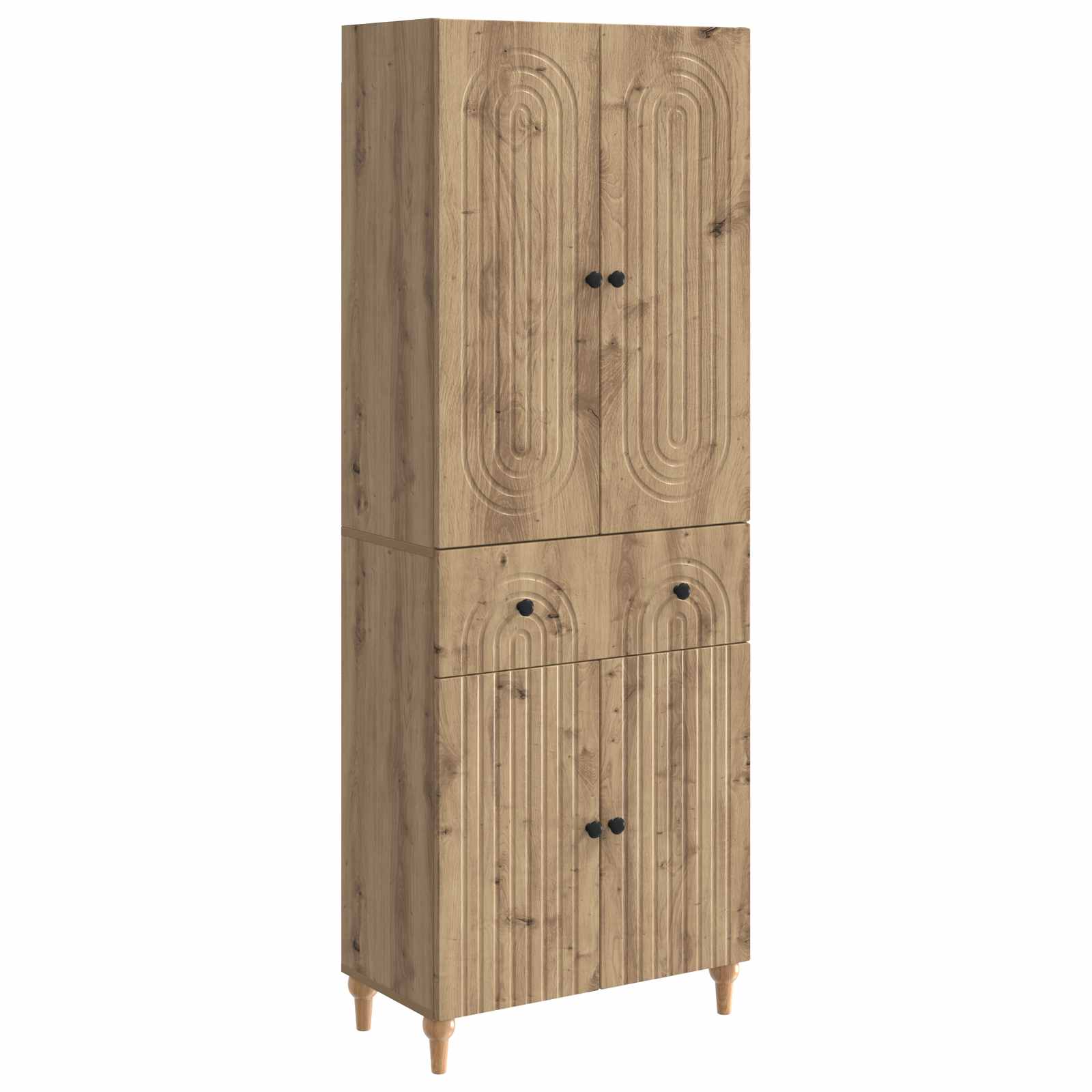 Kastenset 2 pcs 66 x 34,5 x 90 cm Bewerkt hout is nu te koop bij PeponiXL, paradijselijk wonen!