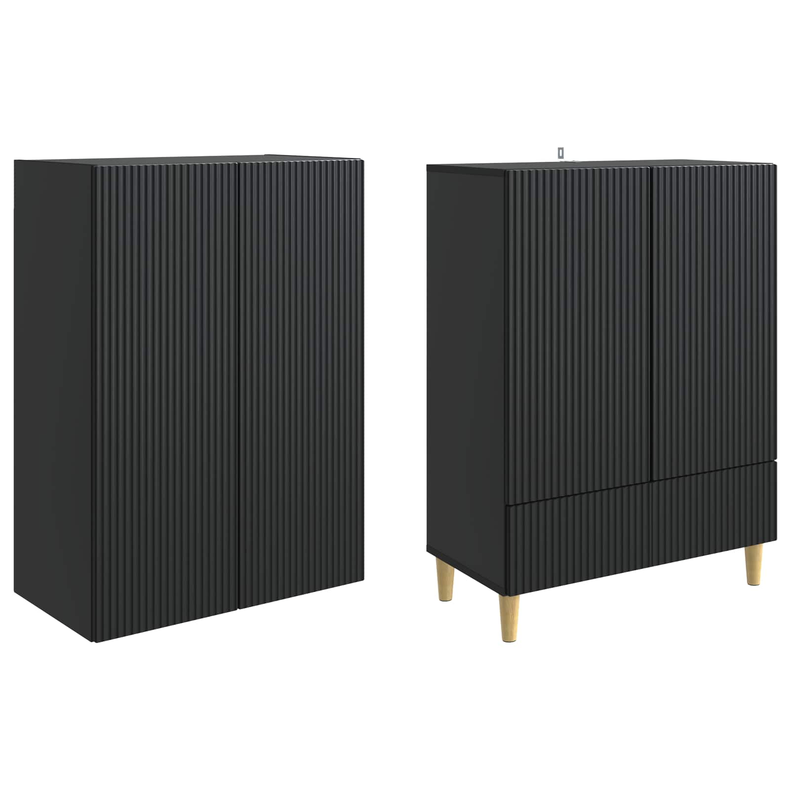 Kastenset 2 pcs 66 x 34,5 x 95 cm Bewerkt hout is nu te koop bij PeponiXL, paradijselijk wonen!