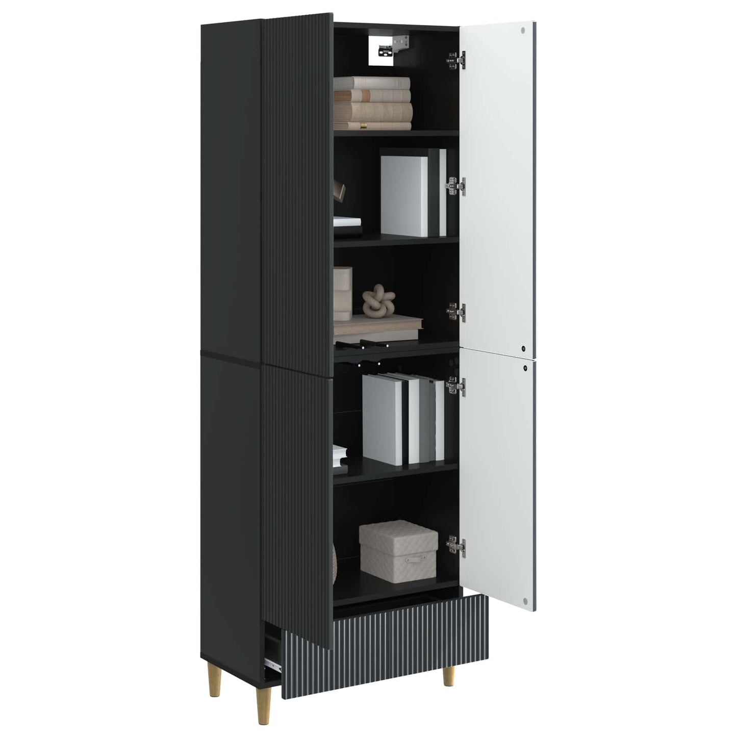 Kastenset 2 pcs 66 x 34,5 x 95 cm Bewerkt hout is nu te koop bij PeponiXL, paradijselijk wonen!