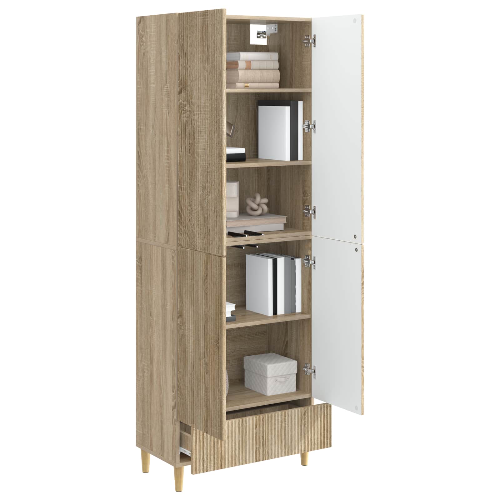 Kastenset 2 pcs 66 x 34,5 x 95 cm Bewerkt hout is nu te koop bij PeponiXL, paradijselijk wonen!
