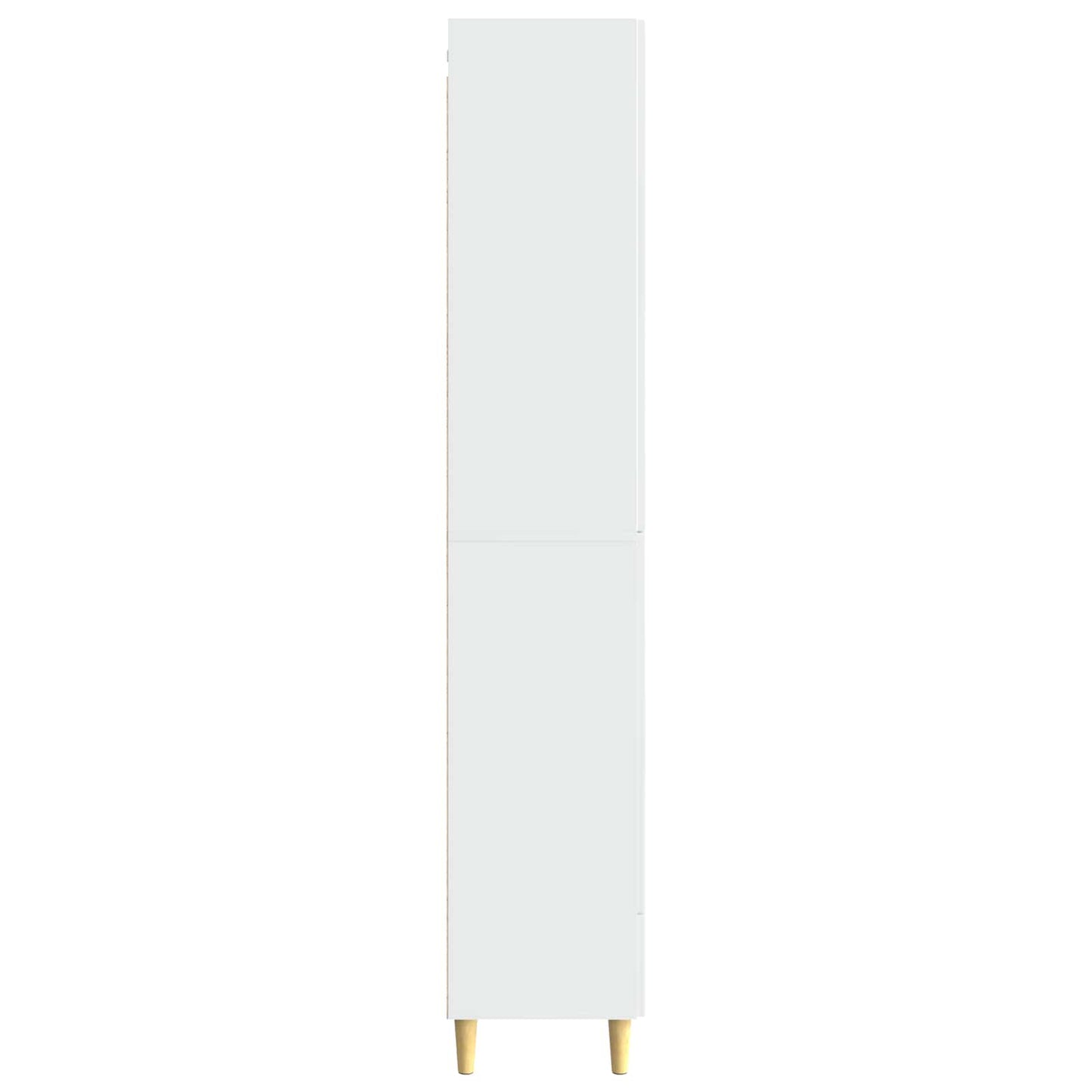 Kastenset 2 pcs Hoogglans Wit 66 x 34,5 x 95 cm Bewerkt hout is nu te koop bij PeponiXL, paradijselijk wonen!