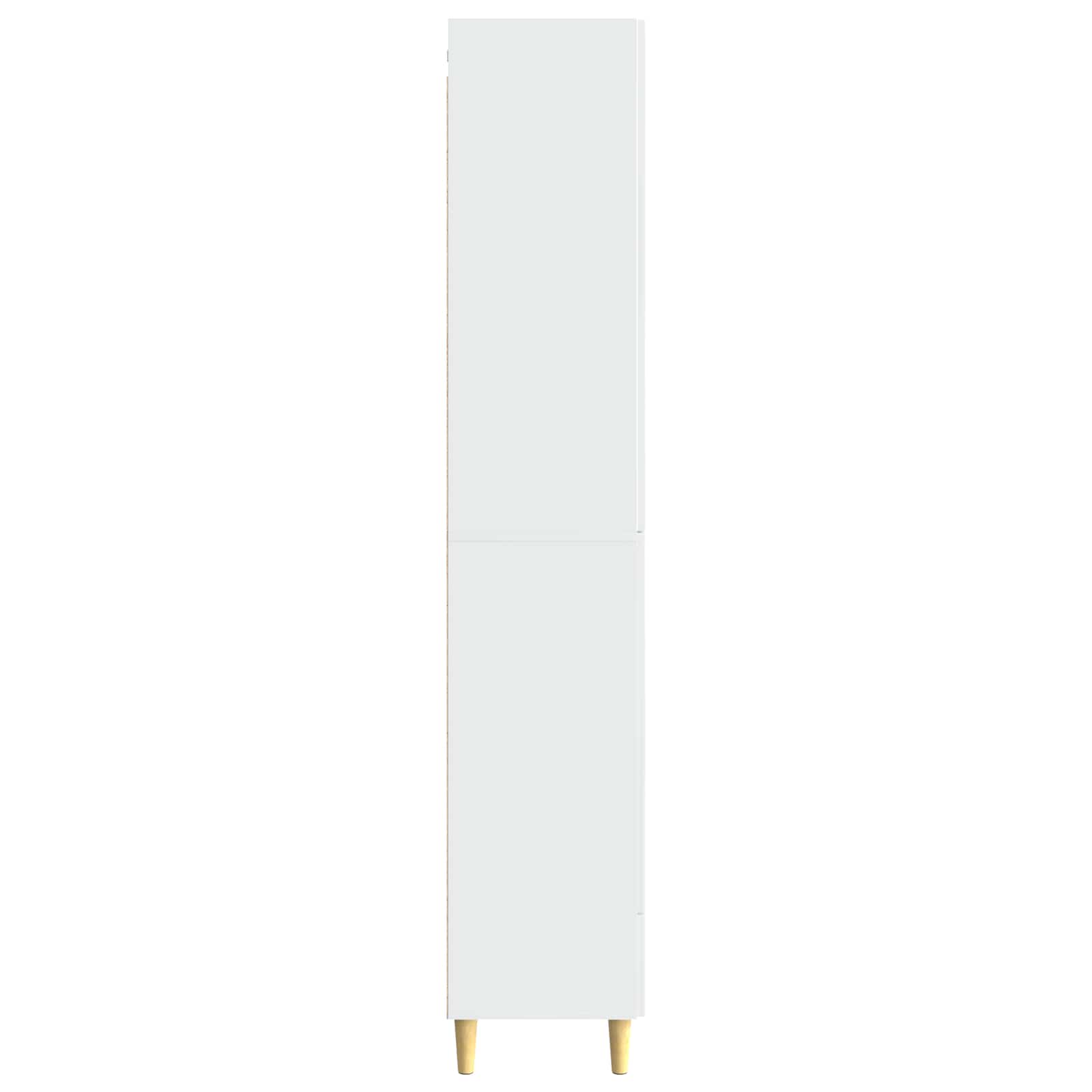 Kastenset 2 pcs Hoogglans Wit 66 x 34,5 x 95 cm Bewerkt hout is nu te koop bij PeponiXL, paradijselijk wonen!