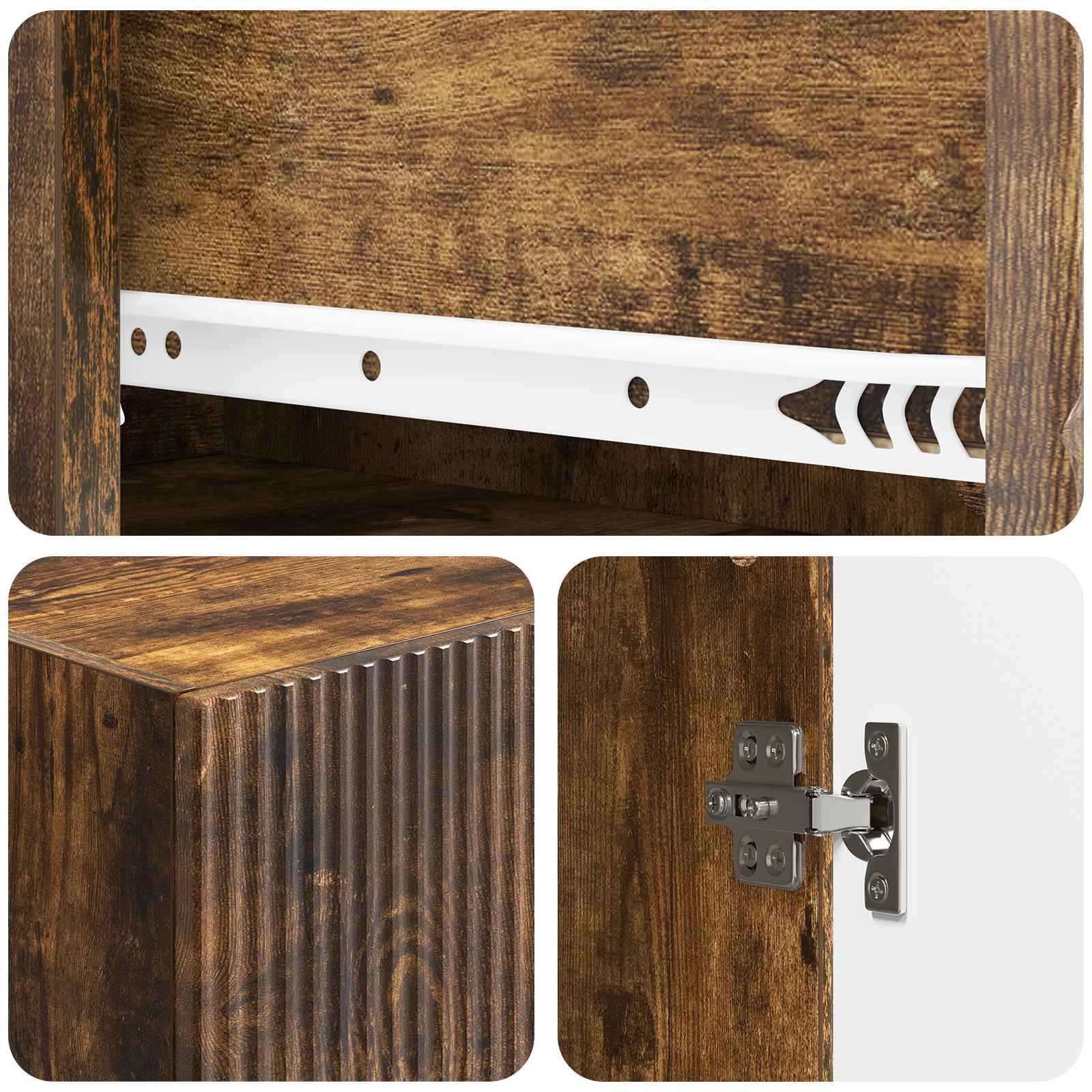 Kastenset 2 pcs Gerookt eiken 66 x 34,5 x 95 cm Bewerkt hout is nu te koop bij PeponiXL, paradijselijk wonen!
