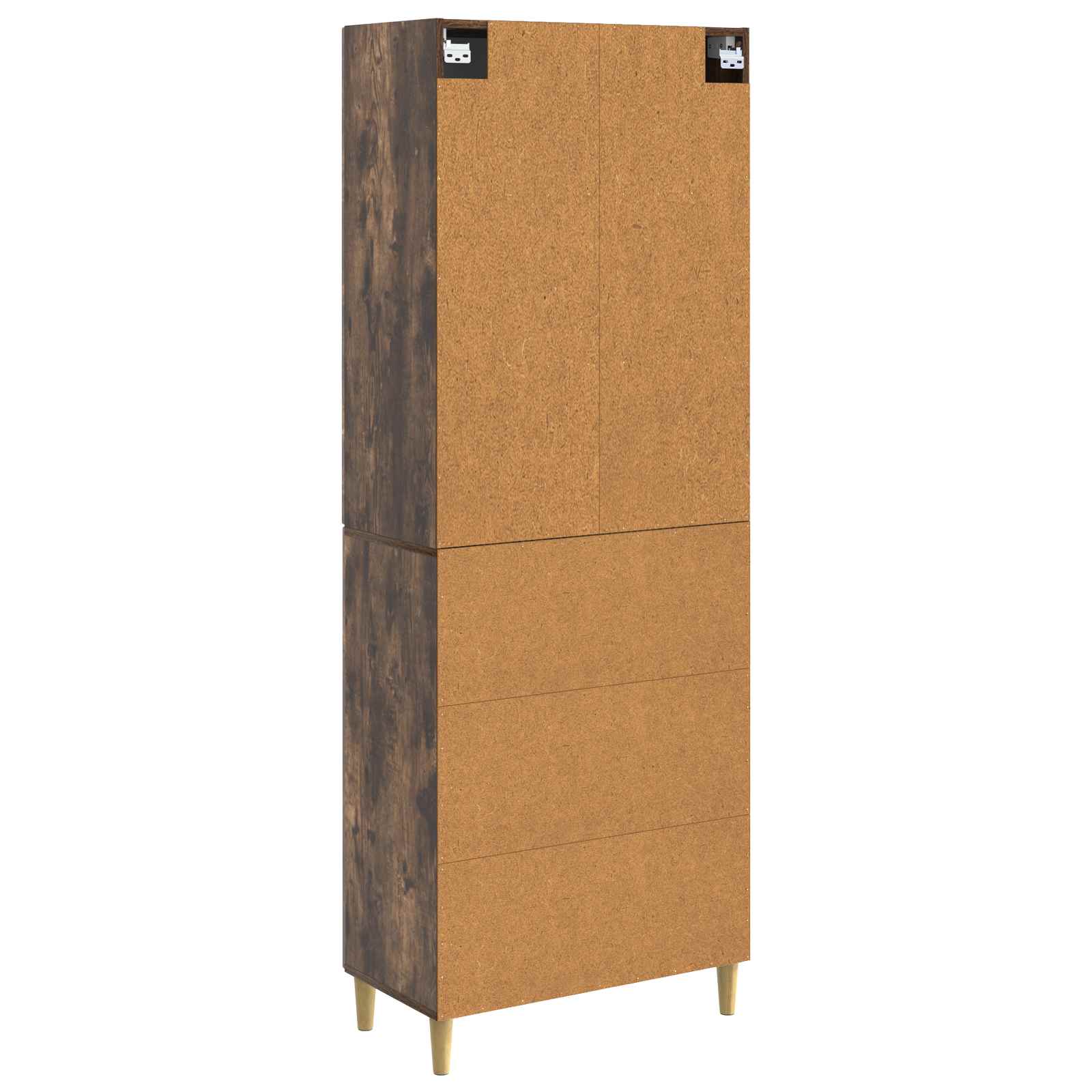 Kastenset 2 pcs Gerookt eiken 66 x 34,5 x 95 cm Bewerkt hout is nu te koop bij PeponiXL, paradijselijk wonen!