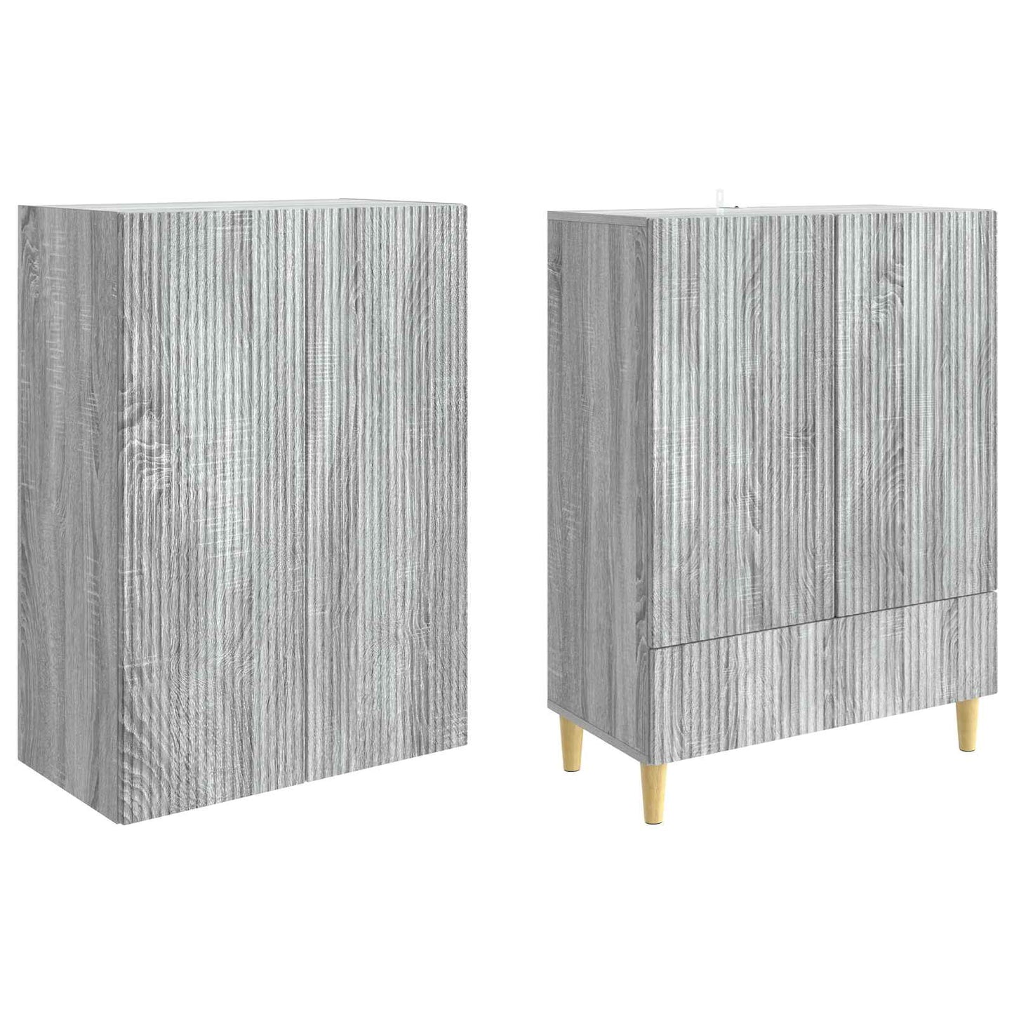 Kastenset 2 pcs 66 x 34,5 x 95 cm Bewerkt hout is nu te koop bij PeponiXL, paradijselijk wonen!