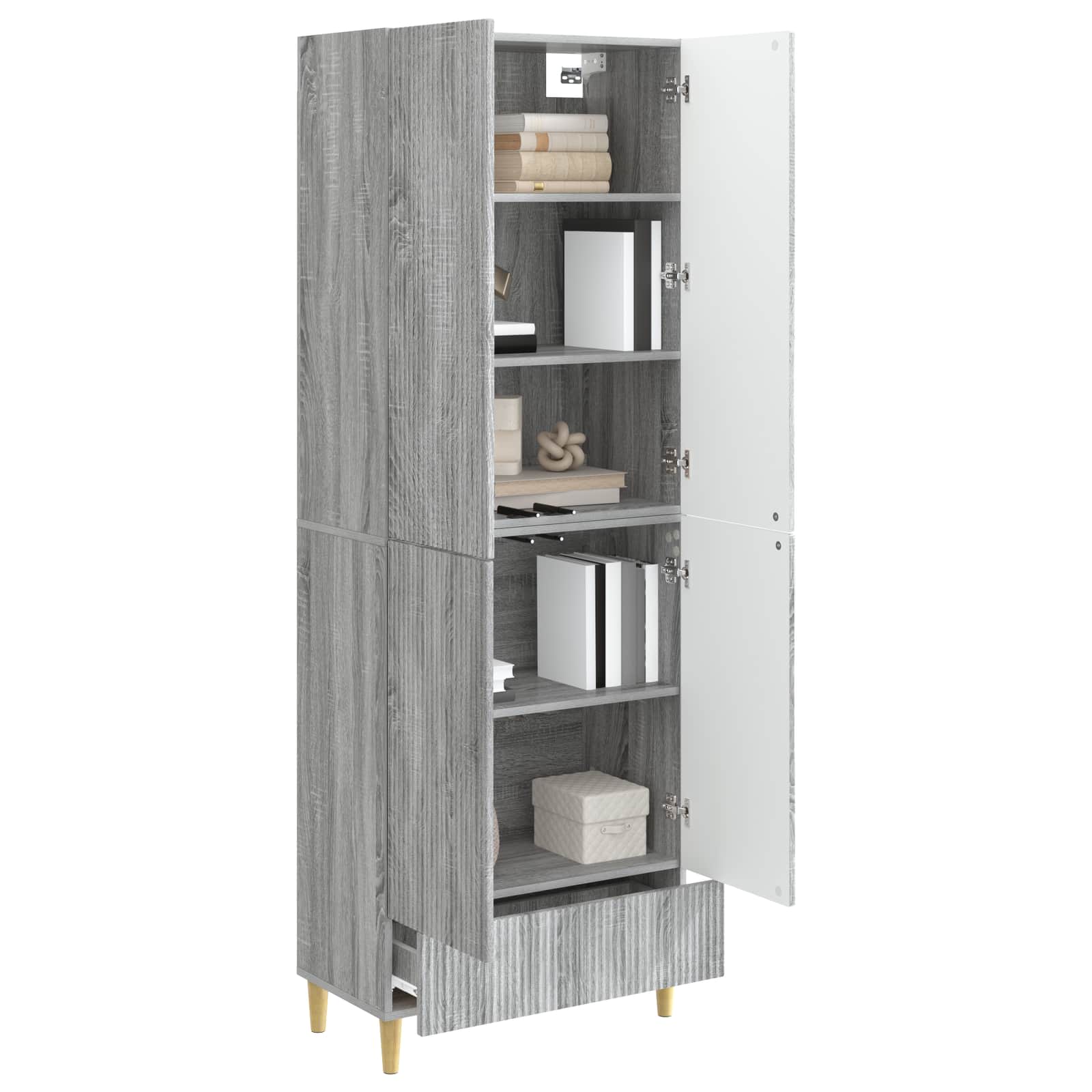 Kastenset 2 pcs 66 x 34,5 x 95 cm Bewerkt hout is nu te koop bij PeponiXL, paradijselijk wonen!