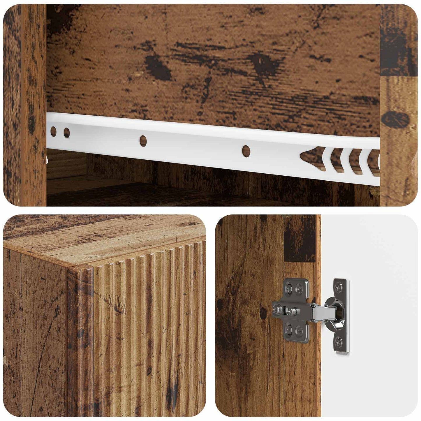 Kastenset 2 pcs 66 x 34,5 x 95 cm Bewerkt hout is nu te koop bij PeponiXL, paradijselijk wonen!