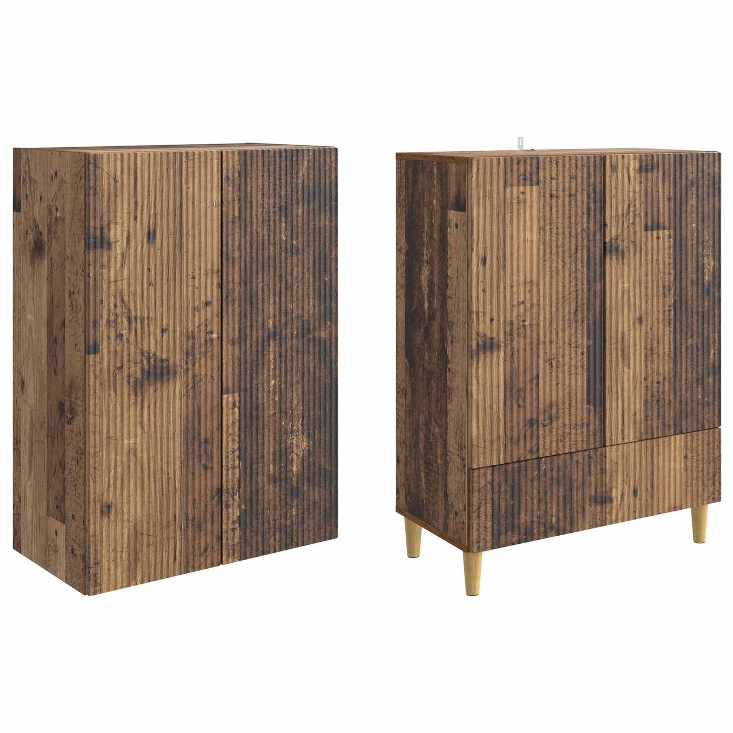 Kastenset 2 pcs 66 x 34,5 x 95 cm Bewerkt hout is nu te koop bij PeponiXL, paradijselijk wonen!