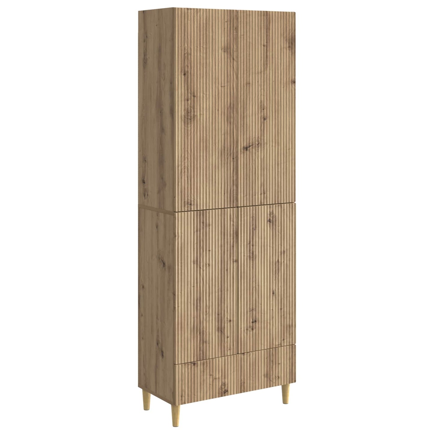 Kastenset 2 pcs Artisanaal eiken 66 x 34,5 x 95 cm Bewerkt hout