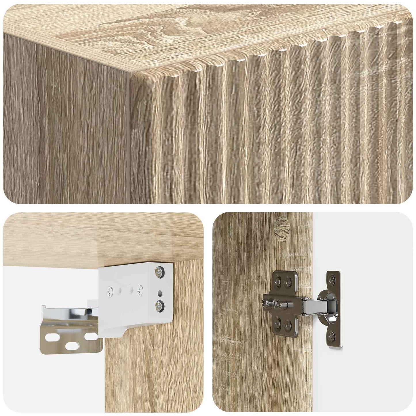 Kastenset 2 pcs 66 x 34,5 x 90 cm Bewerkt hout