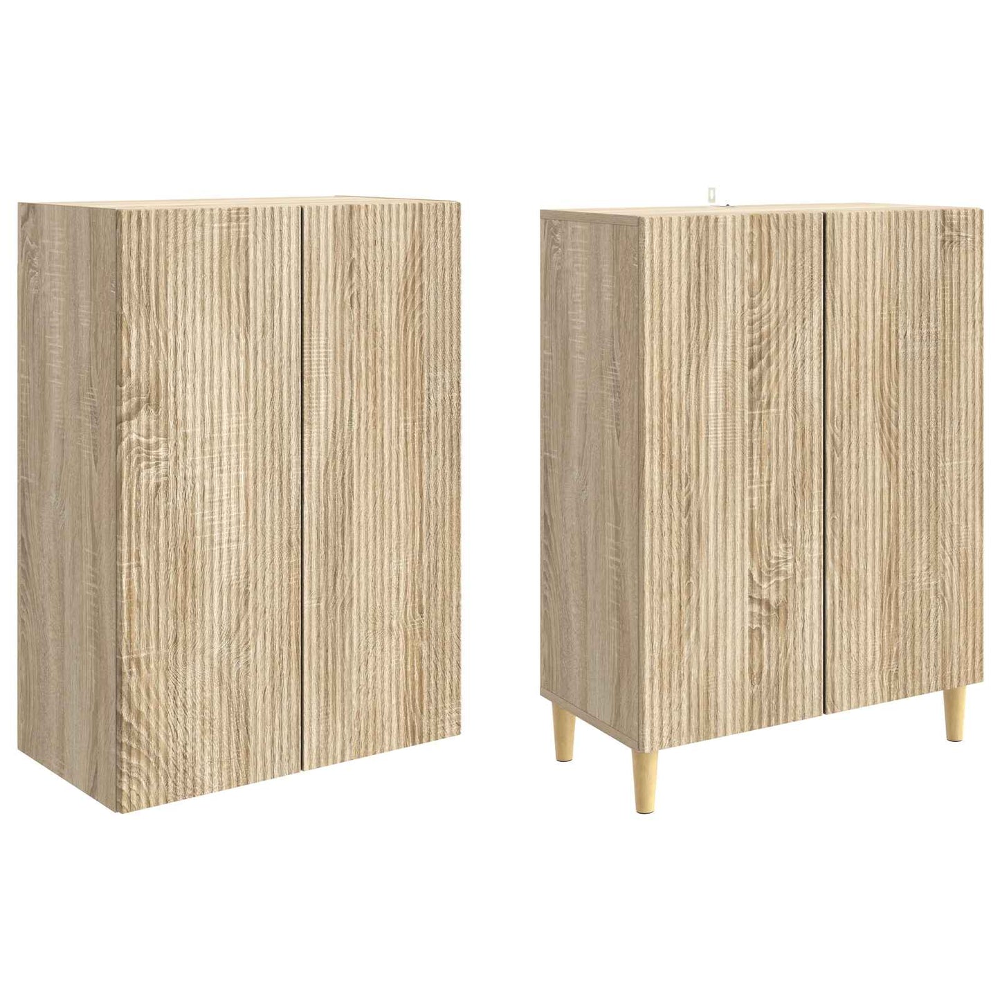 Kastenset 2 pcs 66 x 34,5 x 90 cm Bewerkt hout