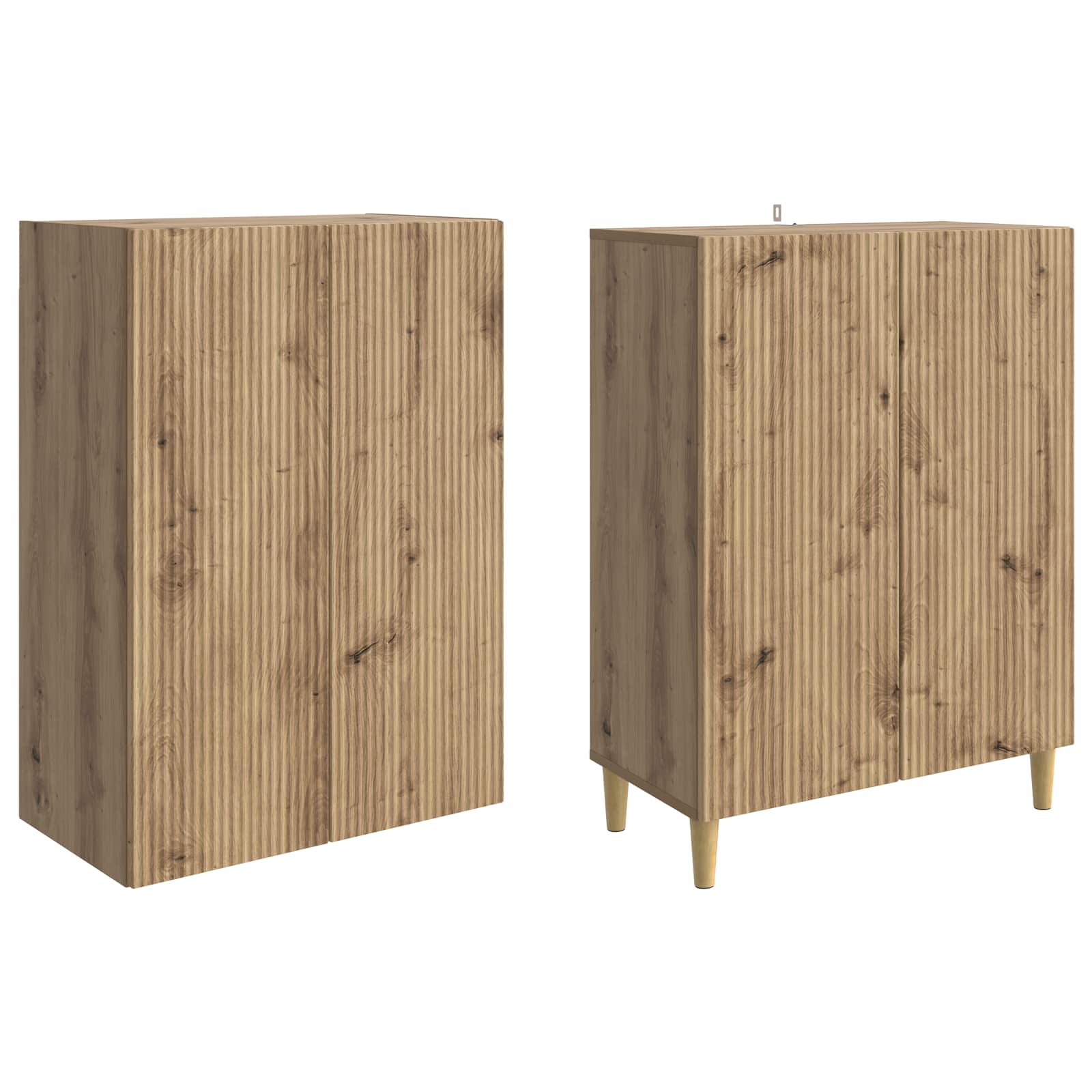 Kastenset 2 st Artisanaal eiken Bewerkt hout is nu te koop bij PeponiXL, paradijselijk wonen!