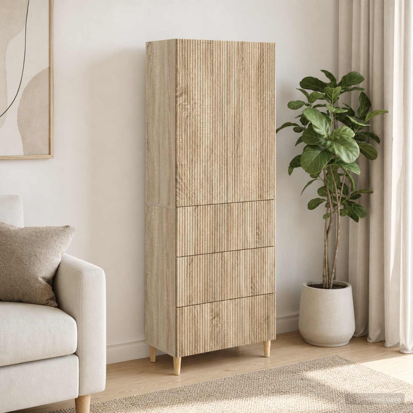 Kastenset 2 pcs Sonoma Eiken 66 x 34,5 x 90 cm Bewerkt hout is nu te koop bij PeponiXL, paradijselijk wonen!