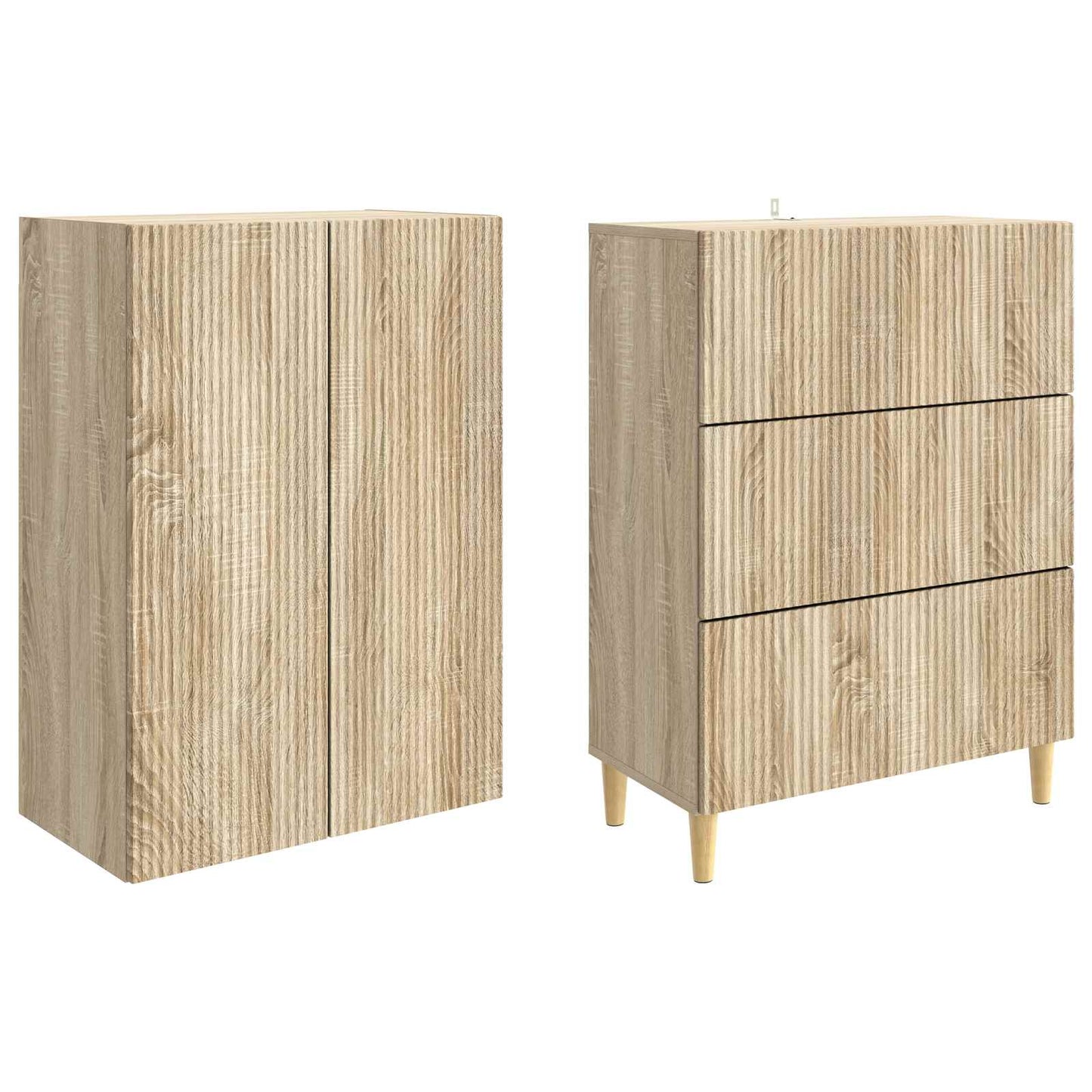 Kastenset 2 pcs Sonoma Eiken 66 x 34,5 x 90 cm Bewerkt hout is nu te koop bij PeponiXL, paradijselijk wonen!