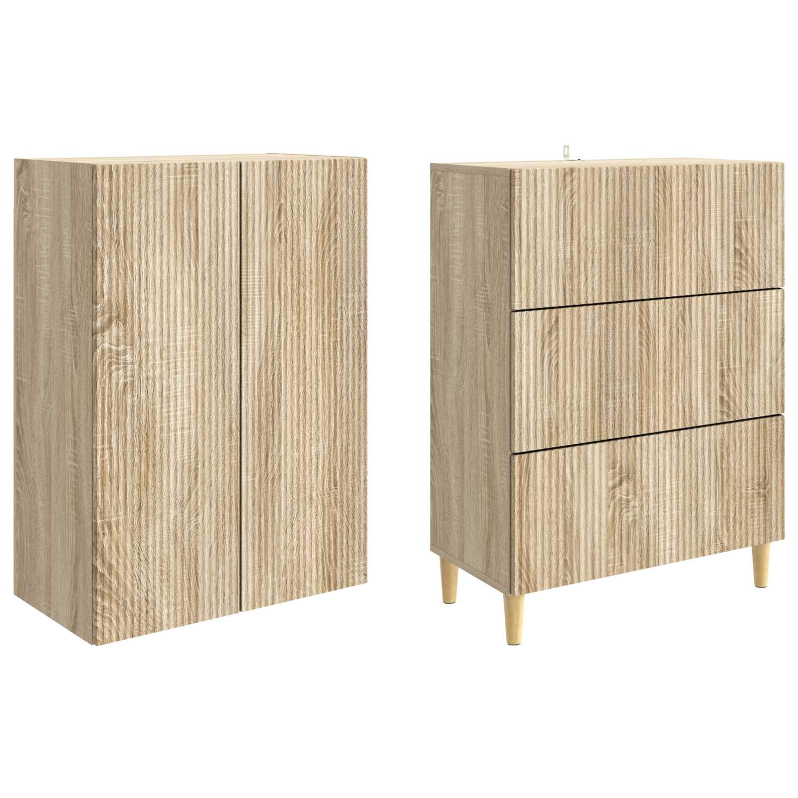 Kastenset 2 pcs Sonoma Eiken 66 x 34,5 x 90 cm Bewerkt hout is nu te koop bij PeponiXL, paradijselijk wonen!