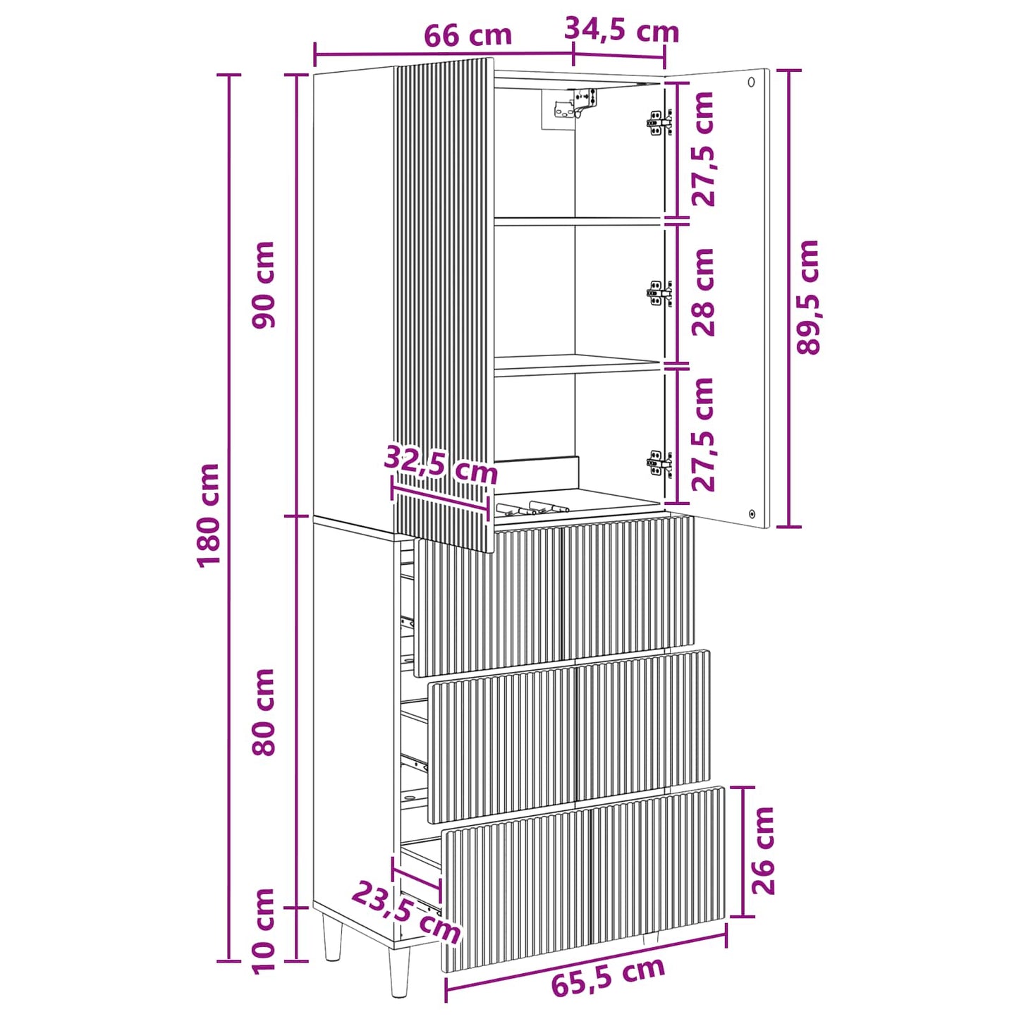 Kastenset 2 pcs Sonoma Eiken 66 x 34,5 x 90 cm Bewerkt hout is nu te koop bij PeponiXL, paradijselijk wonen!