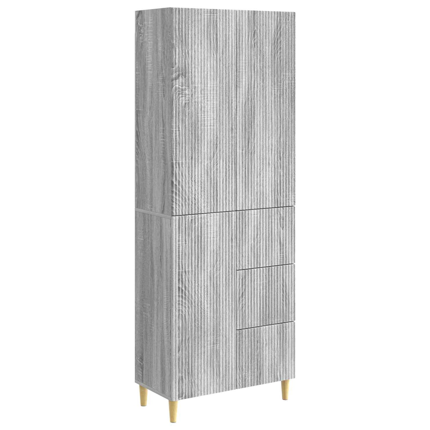 Kastenset 2 pcs Grijs Sonoma 66 x 34,5 x 90 cm Bewerkt hout