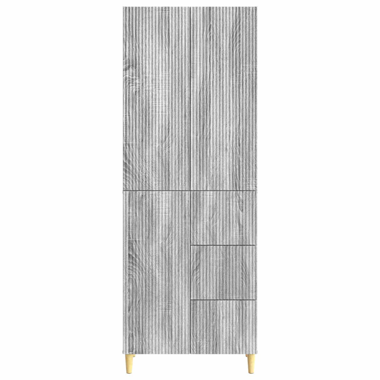 Kastenset 2 pcs Grijs Sonoma 66 x 34,5 x 90 cm Bewerkt hout