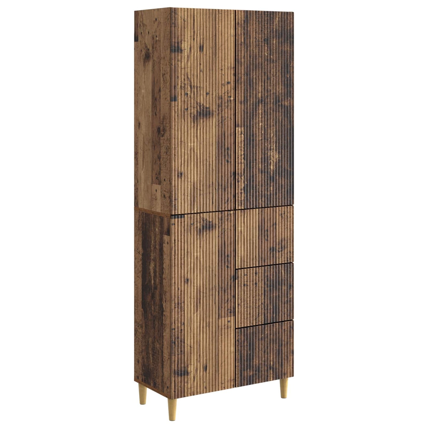 Kastenset 2 pcs 66 x 34,5 x 90 cm Bewerkt hout