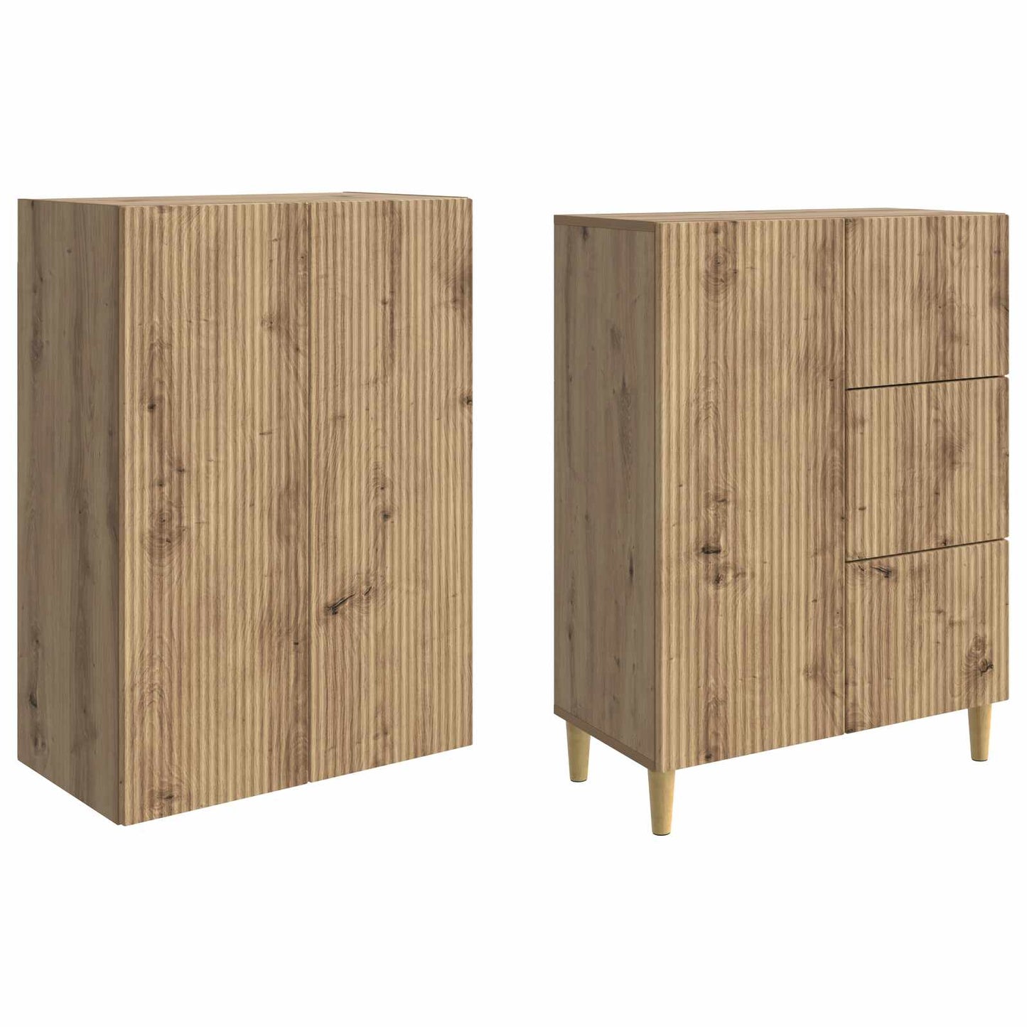 Kastenset 2 pcs 66 x 34,5 x 90 cm Bewerkt hout