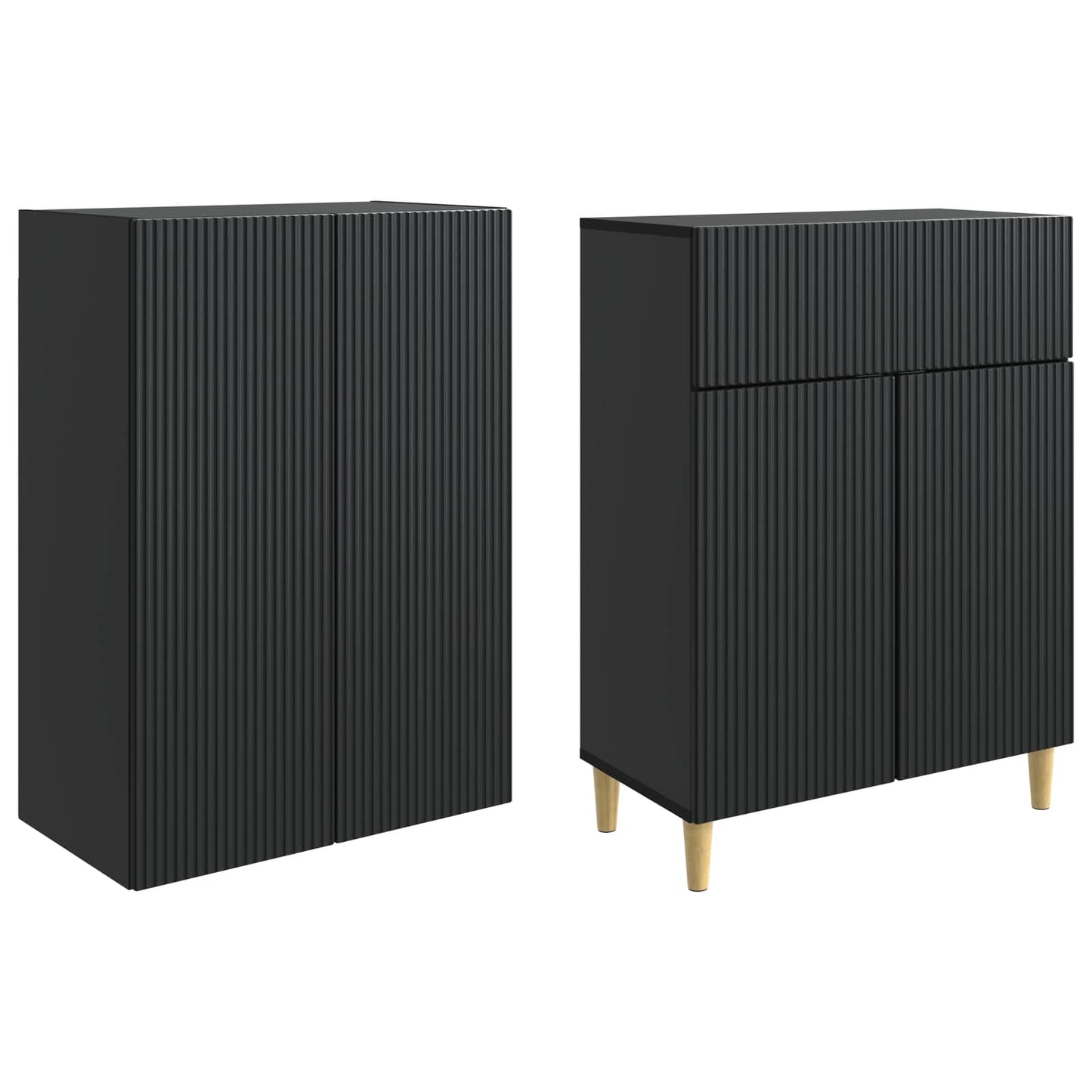 Kastenset 2 pcs 66 x 34,5 x 90 cm Bewerkt hout