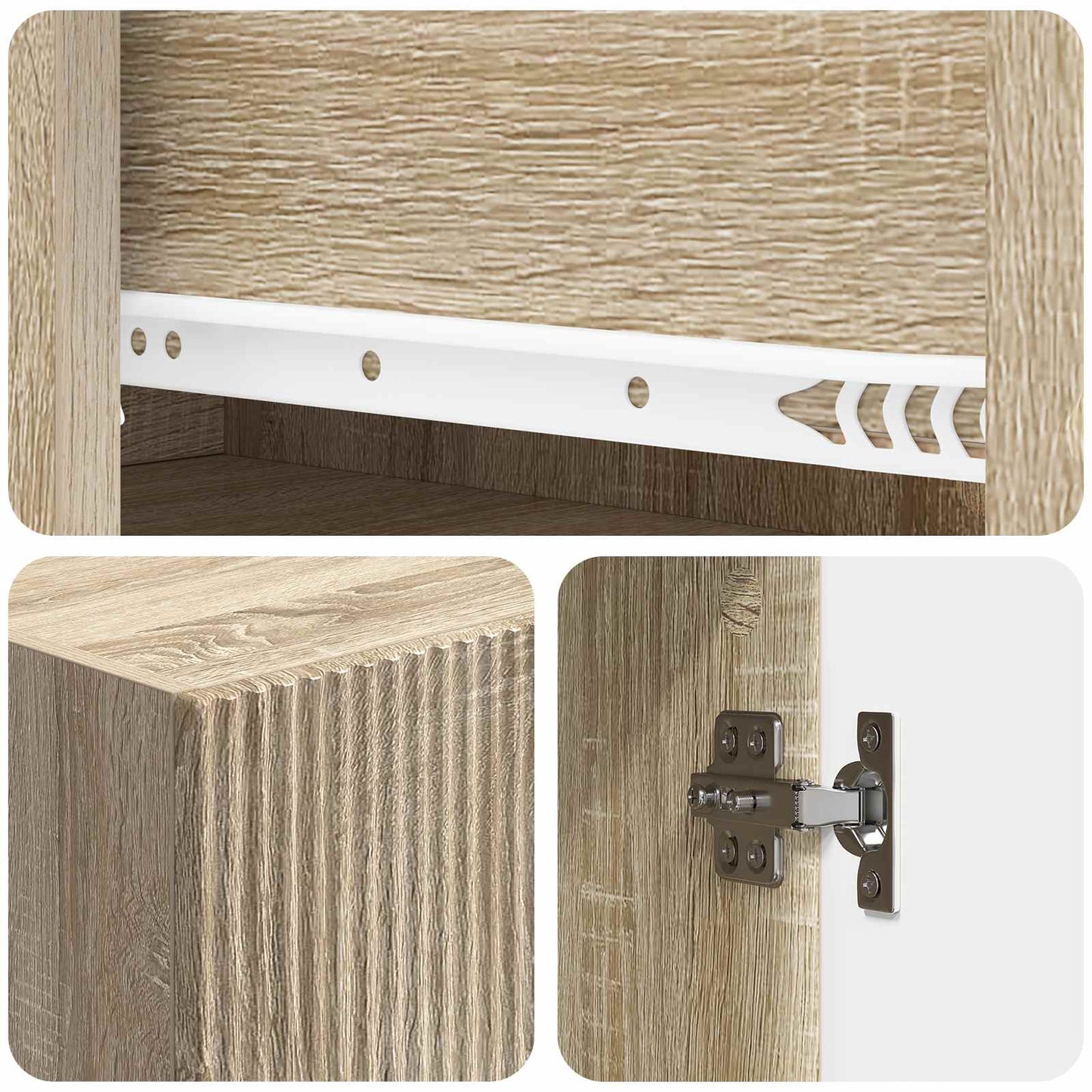 Kastenset 2 pcs 66 x 34,5 x 90 cm Bewerkt hout