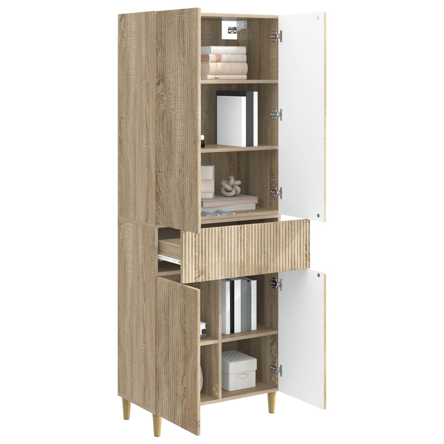 Kastenset 2 pcs 66 x 34,5 x 90 cm Bewerkt hout